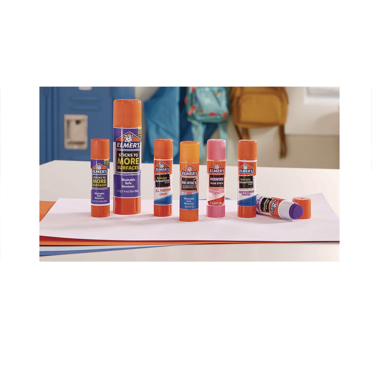 Glitter Glue Sticks, 0.21 oz, Applies Assorted Colors, Dries Clear Glitter, 4/Pack Elmer's® Flipcost