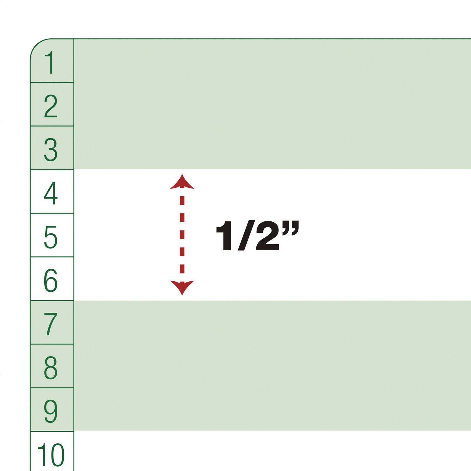 Universal® Printout Paper, 1-Part, 20 lb Bond Weight, 14.88 x 11, White/Green Bar, 2,400/Carton