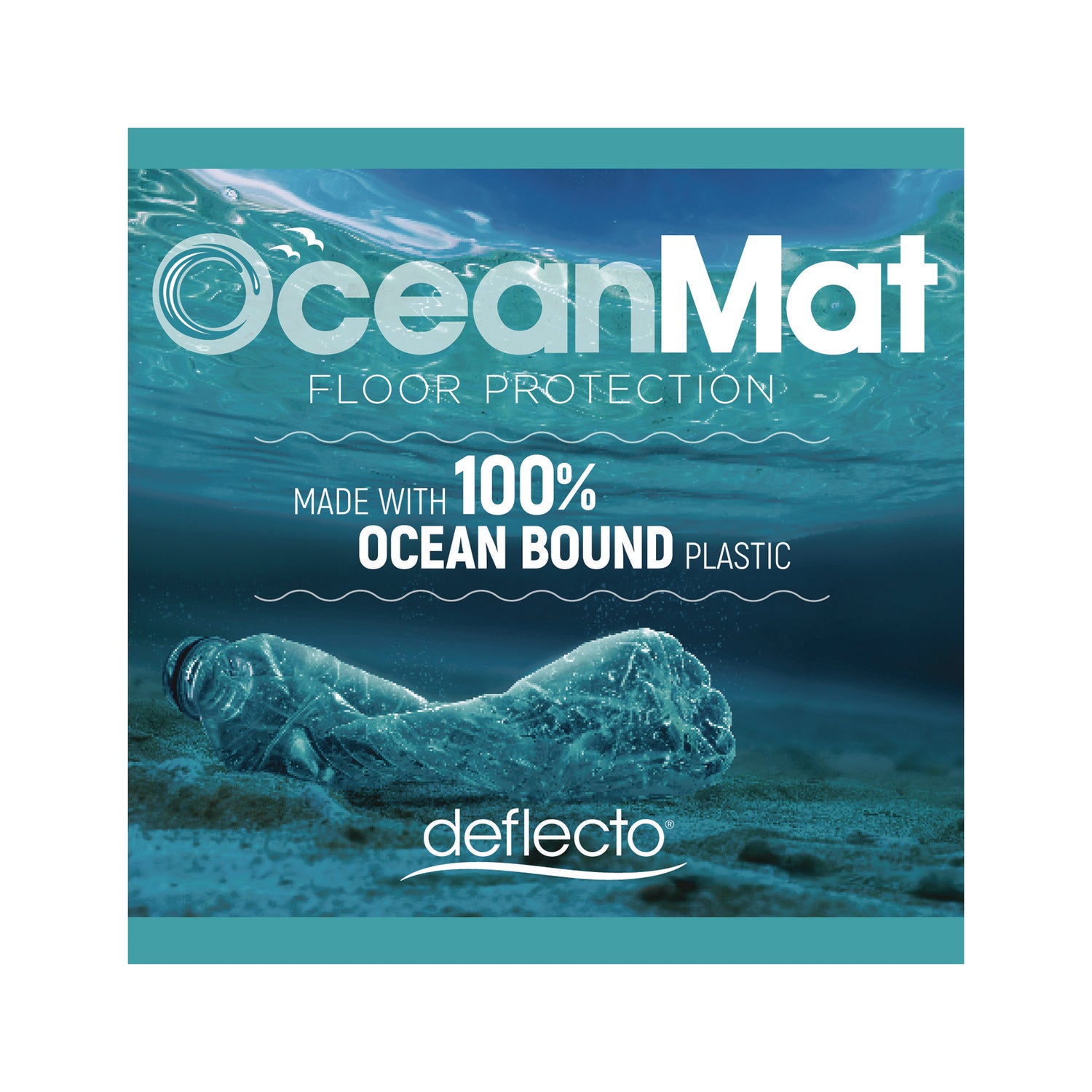 Oceanmat Hard Floor Chair Mat, 45 x 53, Lipped, Clear deflecto® Flipcost