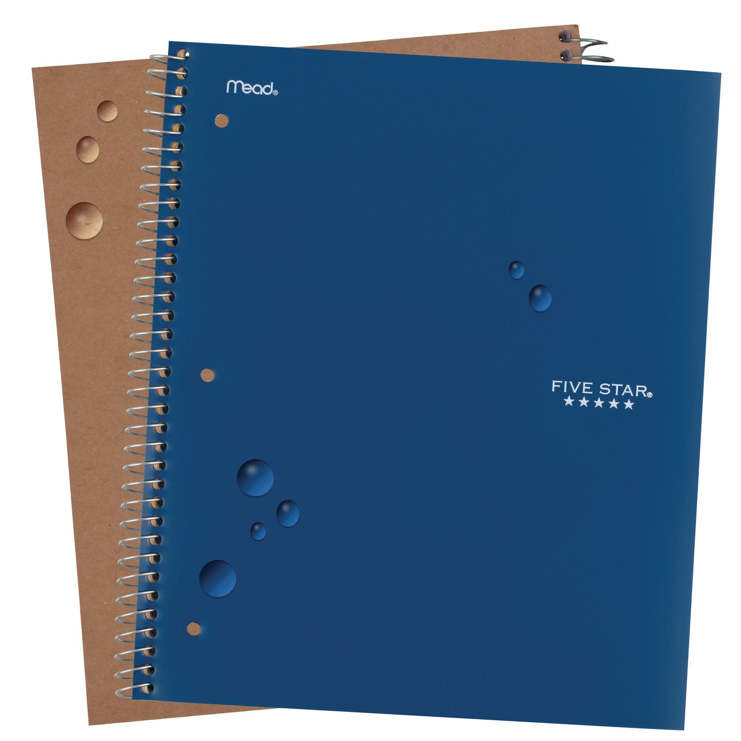 Five Star® Wirebound Notebook with Two Pockets, 1-Subject, Medium/College Rule, Randomly Assorted Cover Color, (100) 11 x 8.5 Sheets