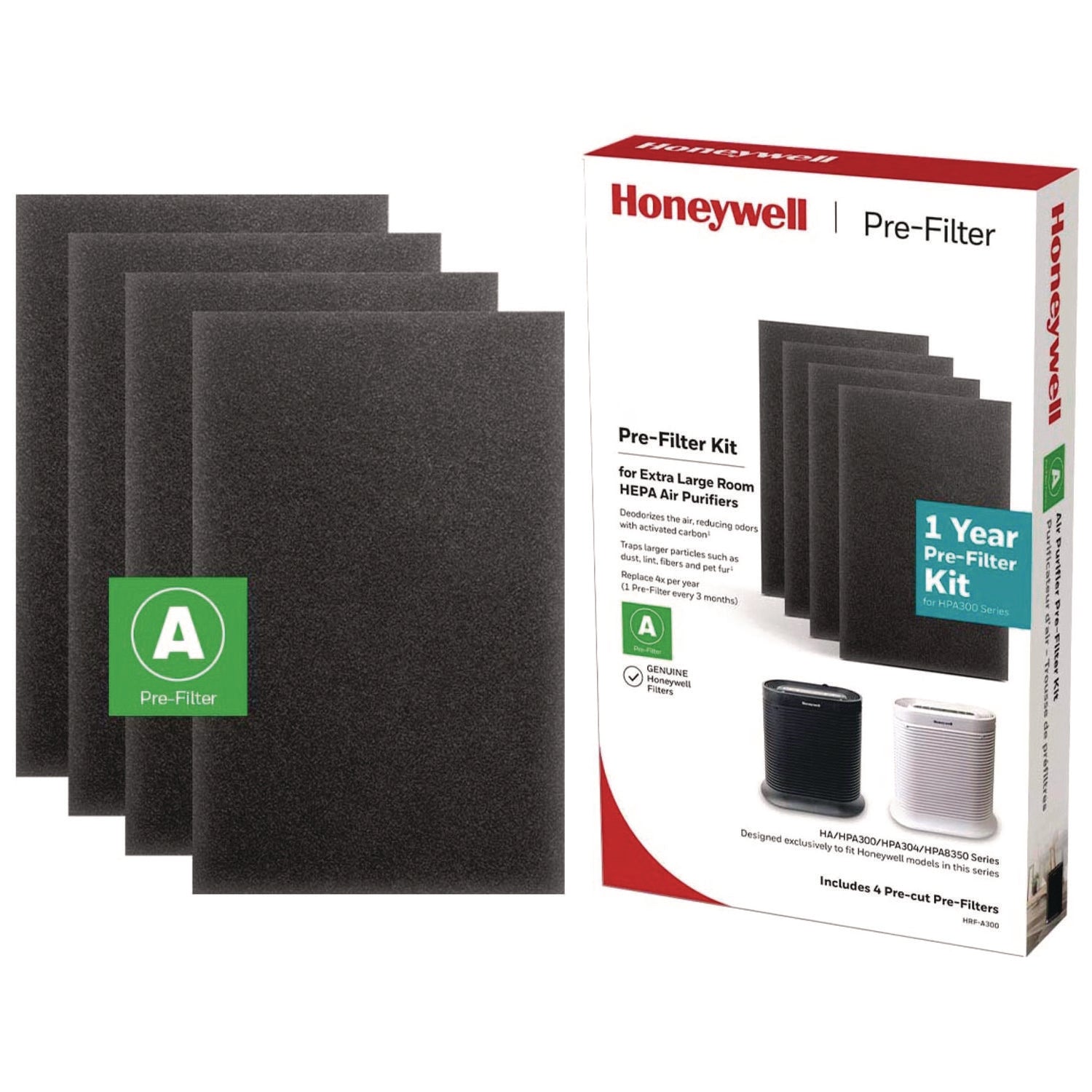 Pre-Cut Carbon Pre-Filter, Box of 4 Filters Honeywell Flipcost