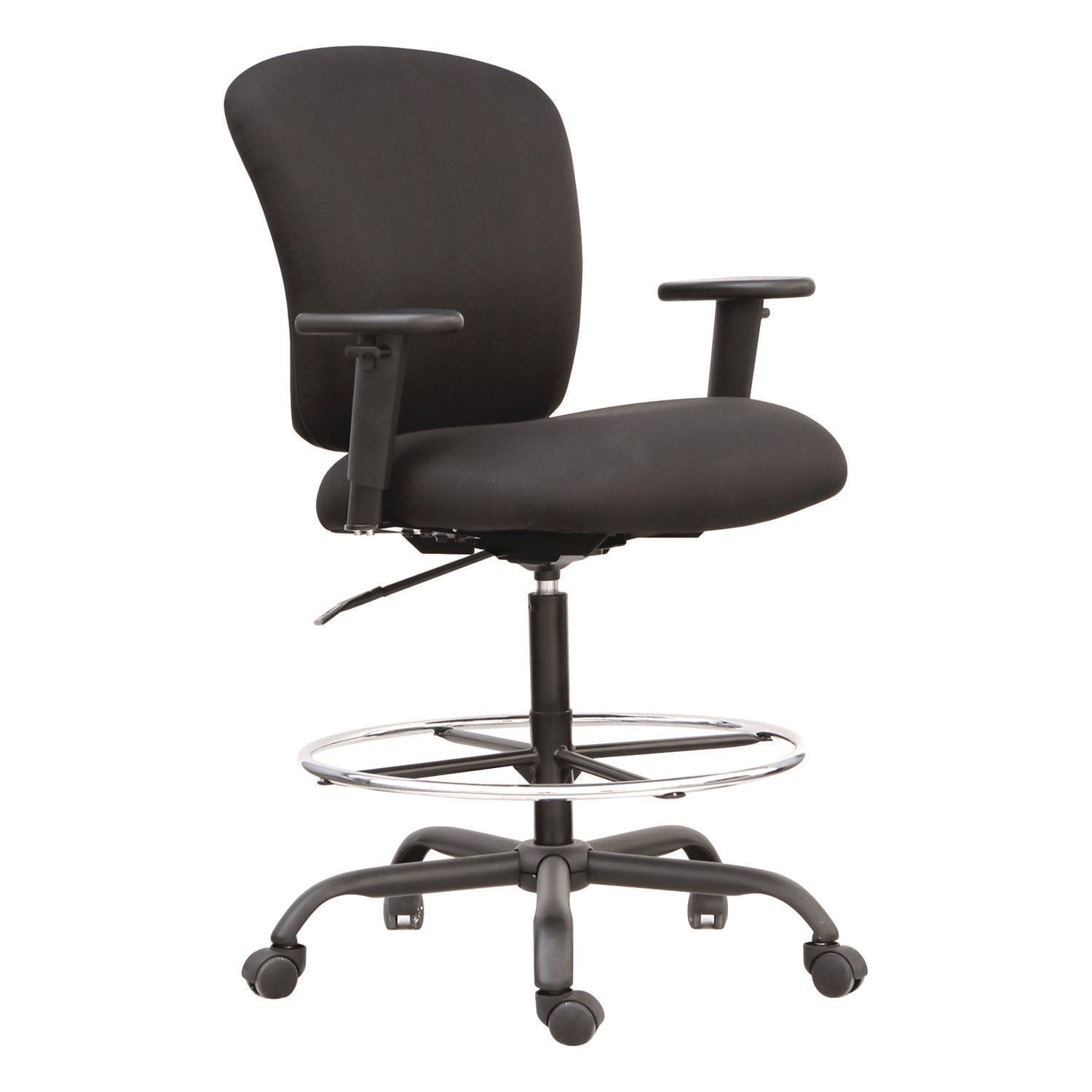 Alera® Alera Mota Series Big and Tall Chair, Supports Up to 450 lb, 19.68" to 23.22" Seat Height, Black