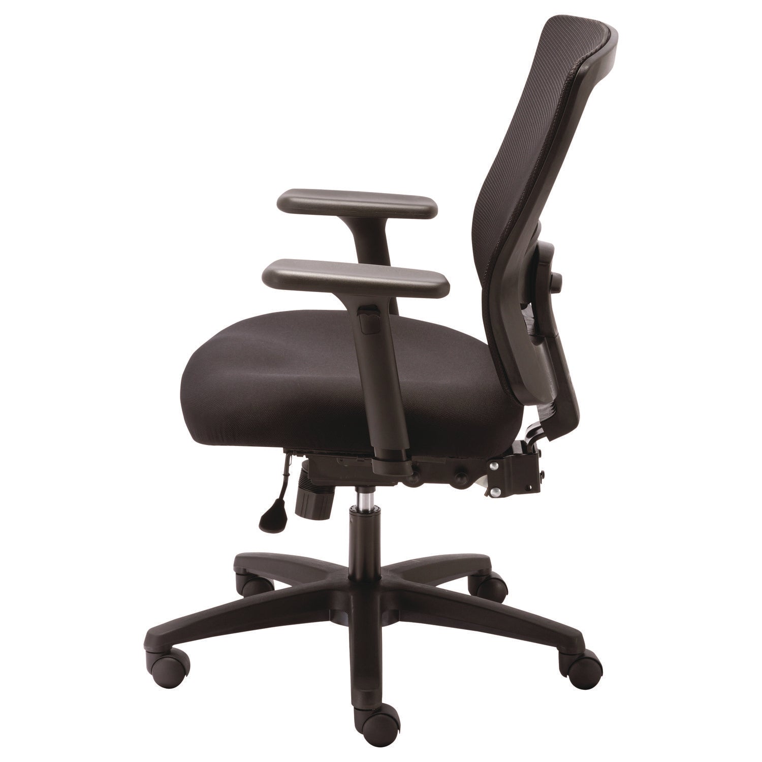 Alera® Alera Envy Series Mesh Mid-Back Multifunction Chair, Supports Up to 250 lb, 17" to 21.5" Seat Height, Black