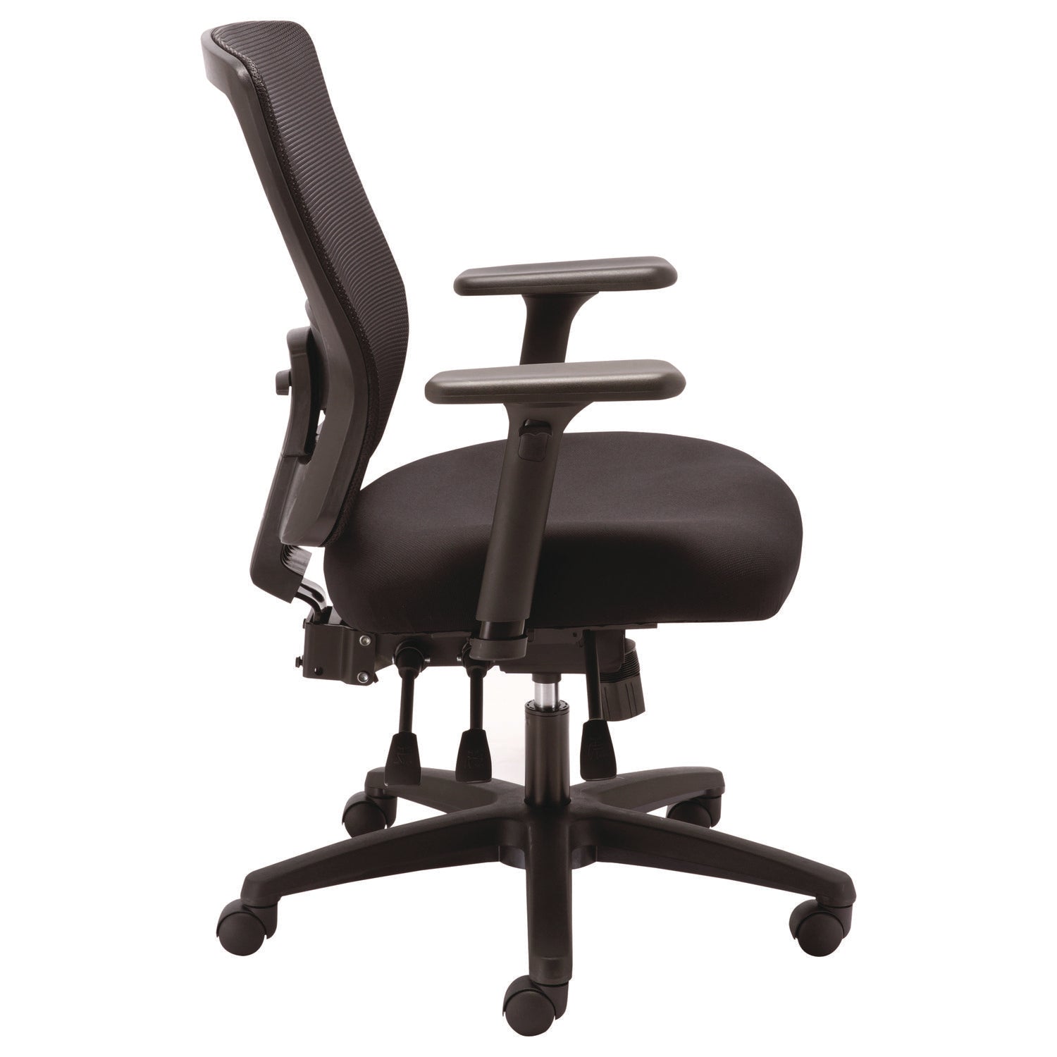 Alera® Alera Envy Series Mesh Mid-Back Multifunction Chair, Supports Up to 250 lb, 17" to 21.5" Seat Height, Black