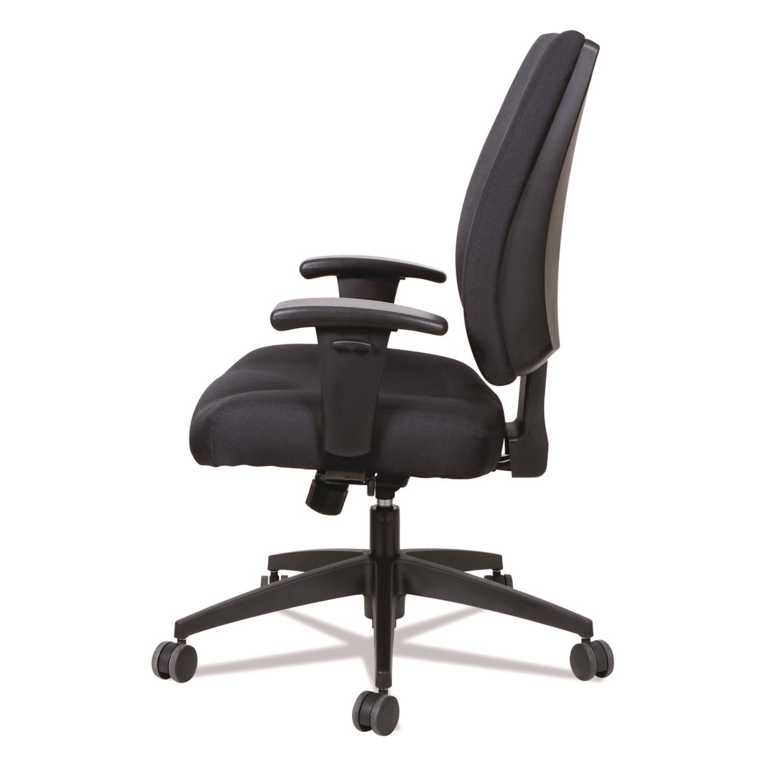 Alera® Alera Wrigley Series High Performance Mid-Back Synchro-Tilt Task Chair, Supports 275 lb, 17.91" to 21.88" Seat Height, Black