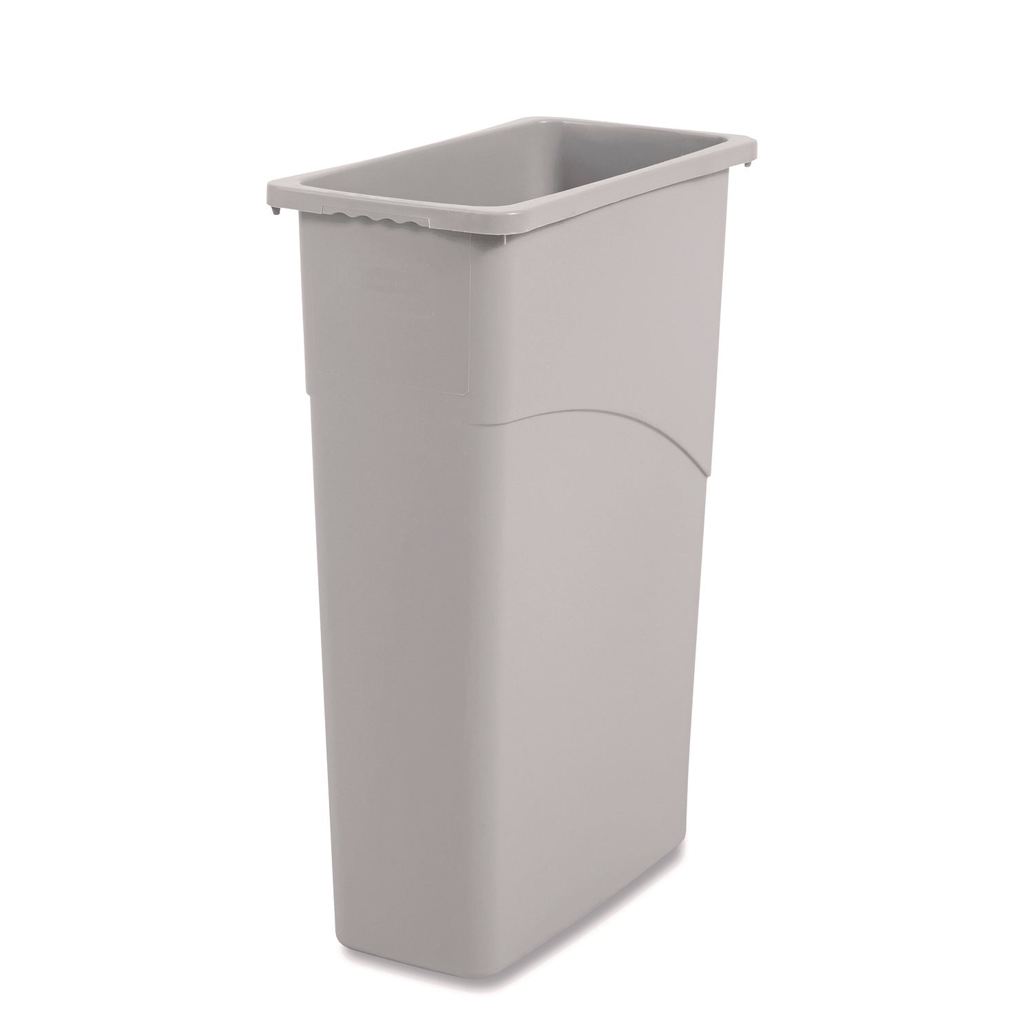 Boardwalk® Slim Waste Container, 23 gal, Plastic, Gray