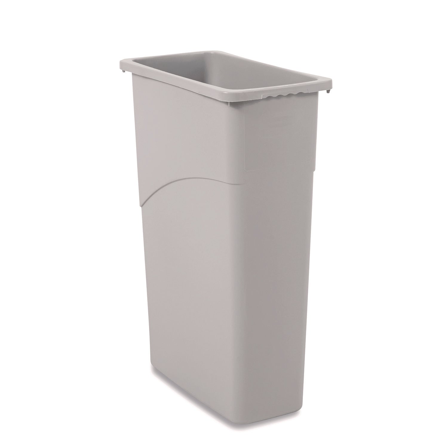 Boardwalk® Slim Waste Container, 23 gal, Plastic, Gray