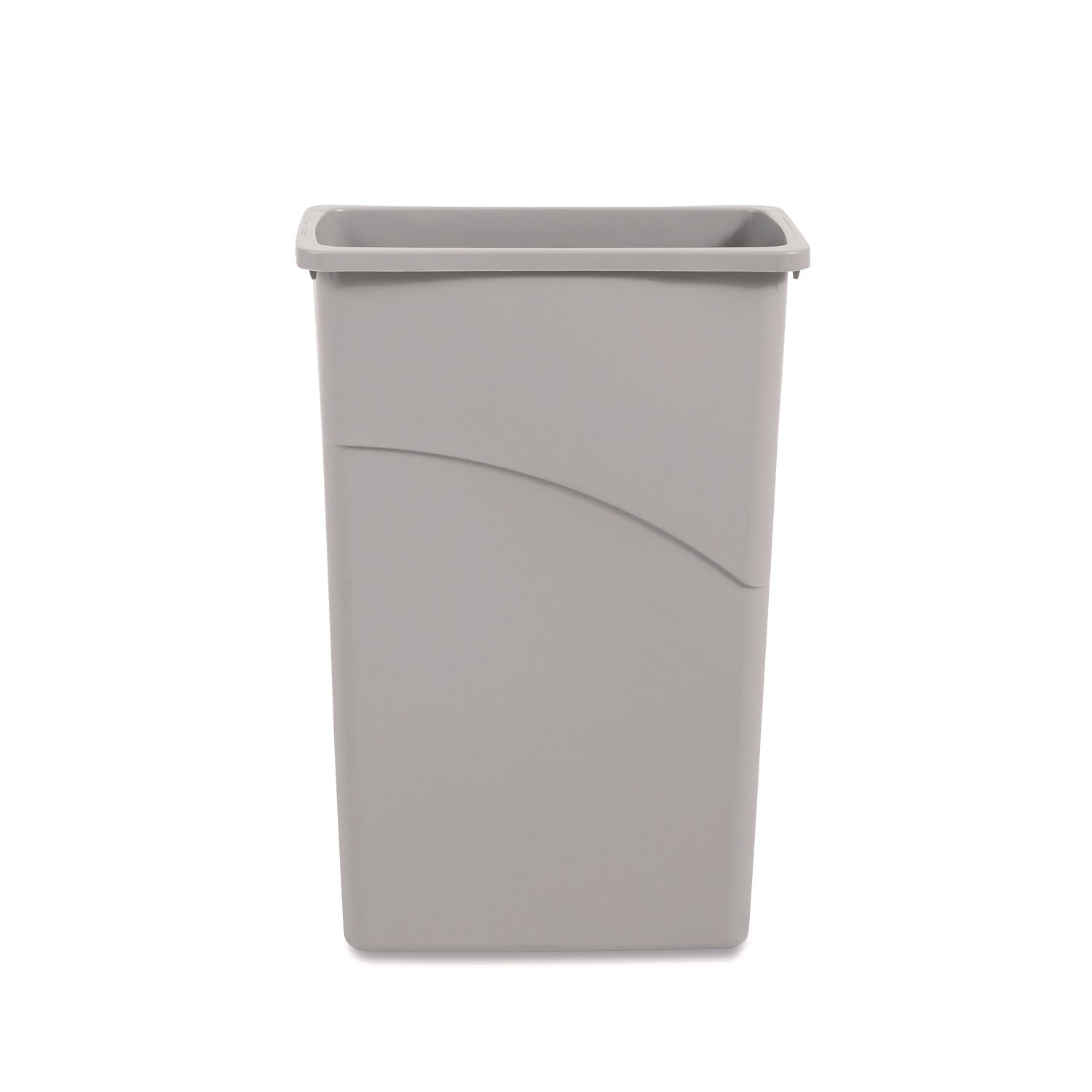 Slim Waste Container, 23 gal, Plastic, Gray