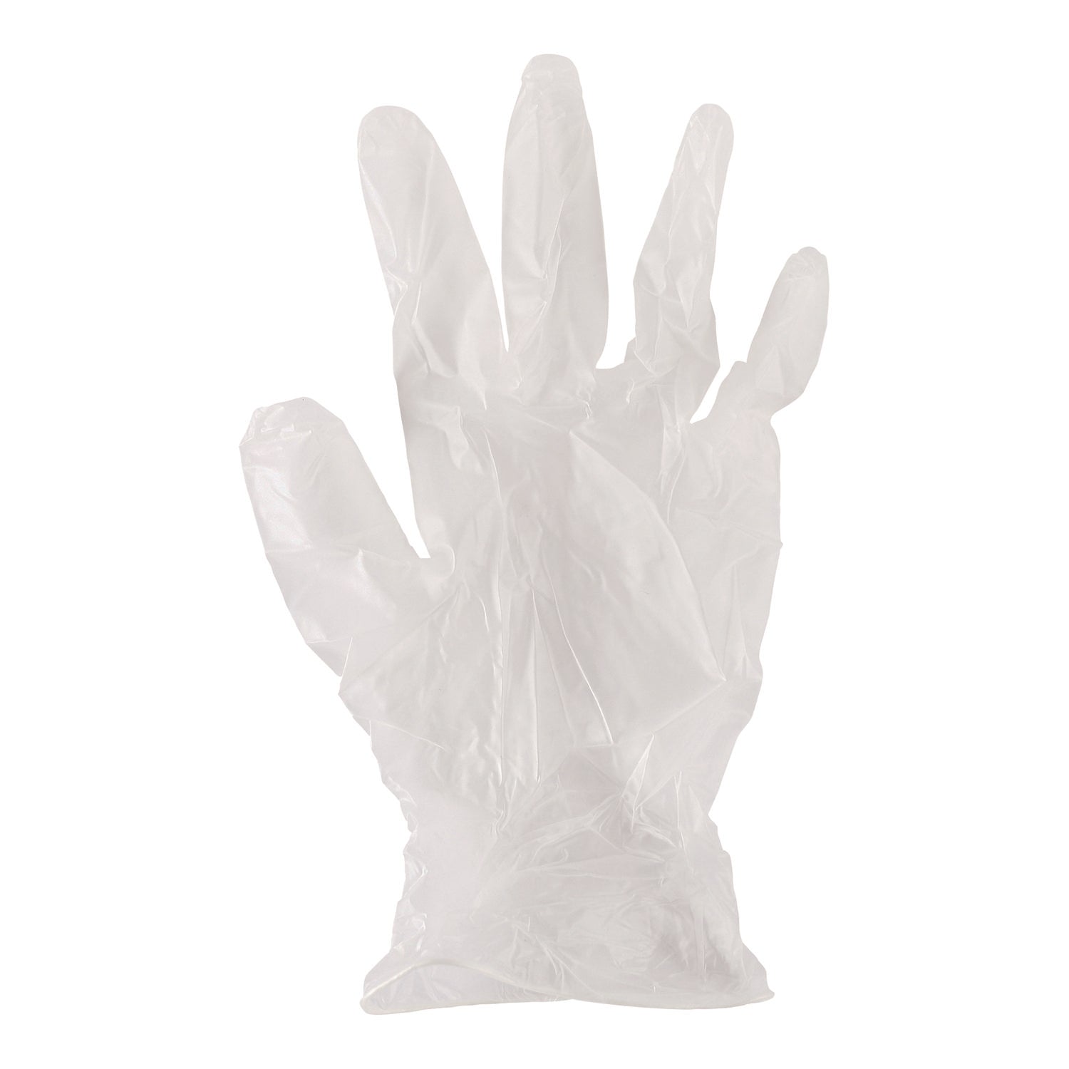 Boardwalk® Exam Vinyl Gloves, Powder/Latex-Free, 3 3/5 mil, Clear, Small, 100/Box