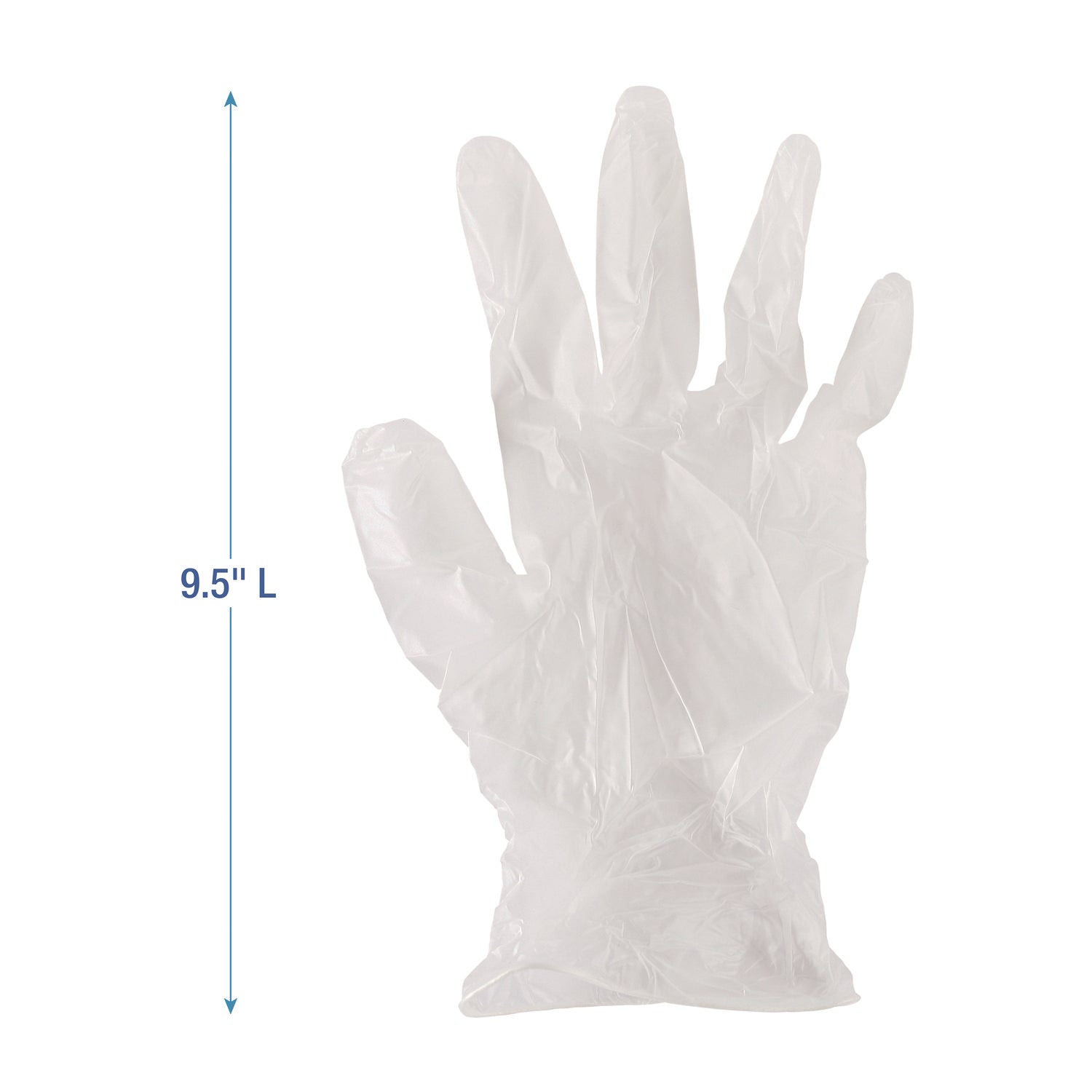 Boardwalk® Exam Vinyl Gloves, Powder/Latex-Free, 3 3/5 mil, Clear, Small, 100/Box