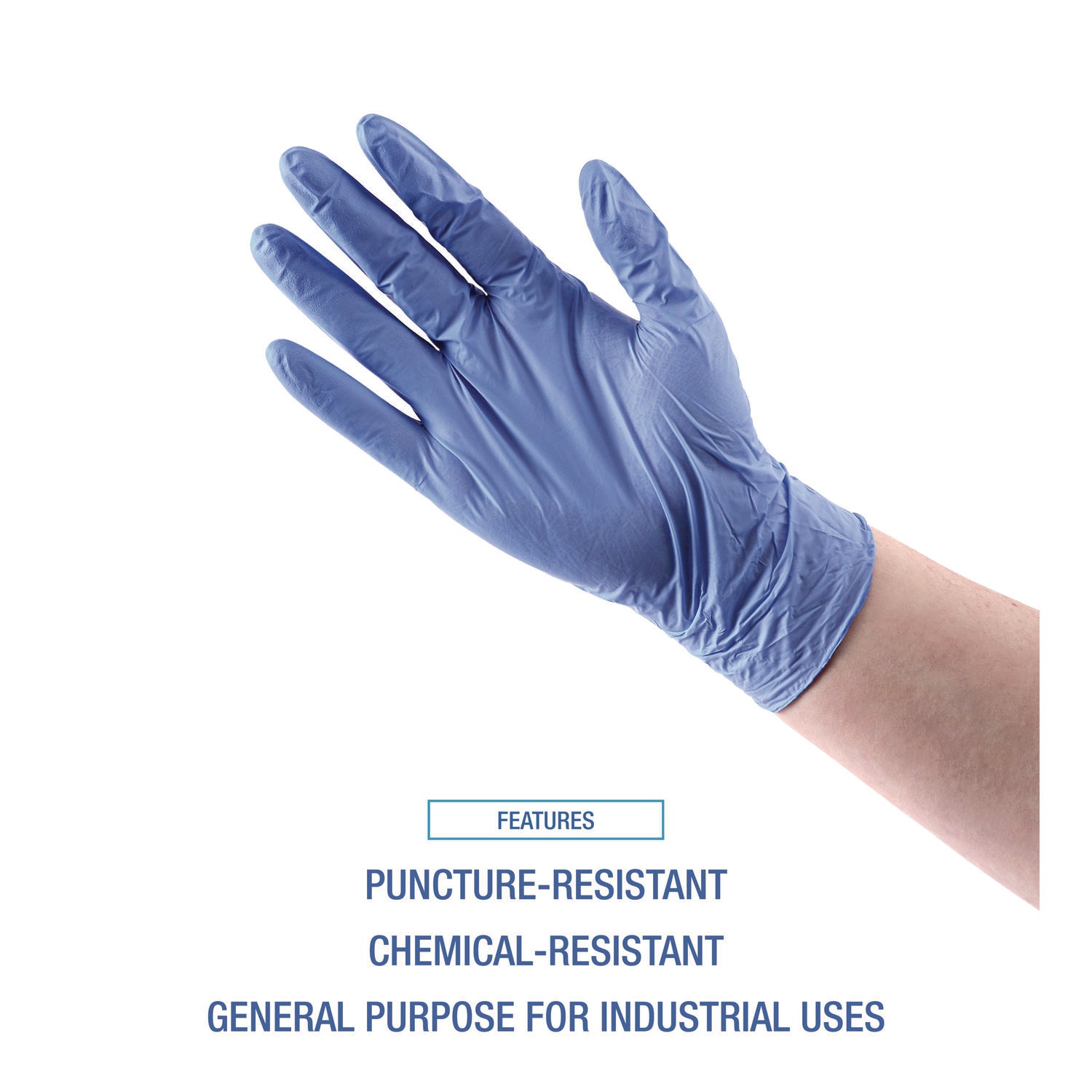 Boardwalk® Disposable General-Purpose Nitrile Gloves, Large, Blue, 4 mil, 1,000/Carton