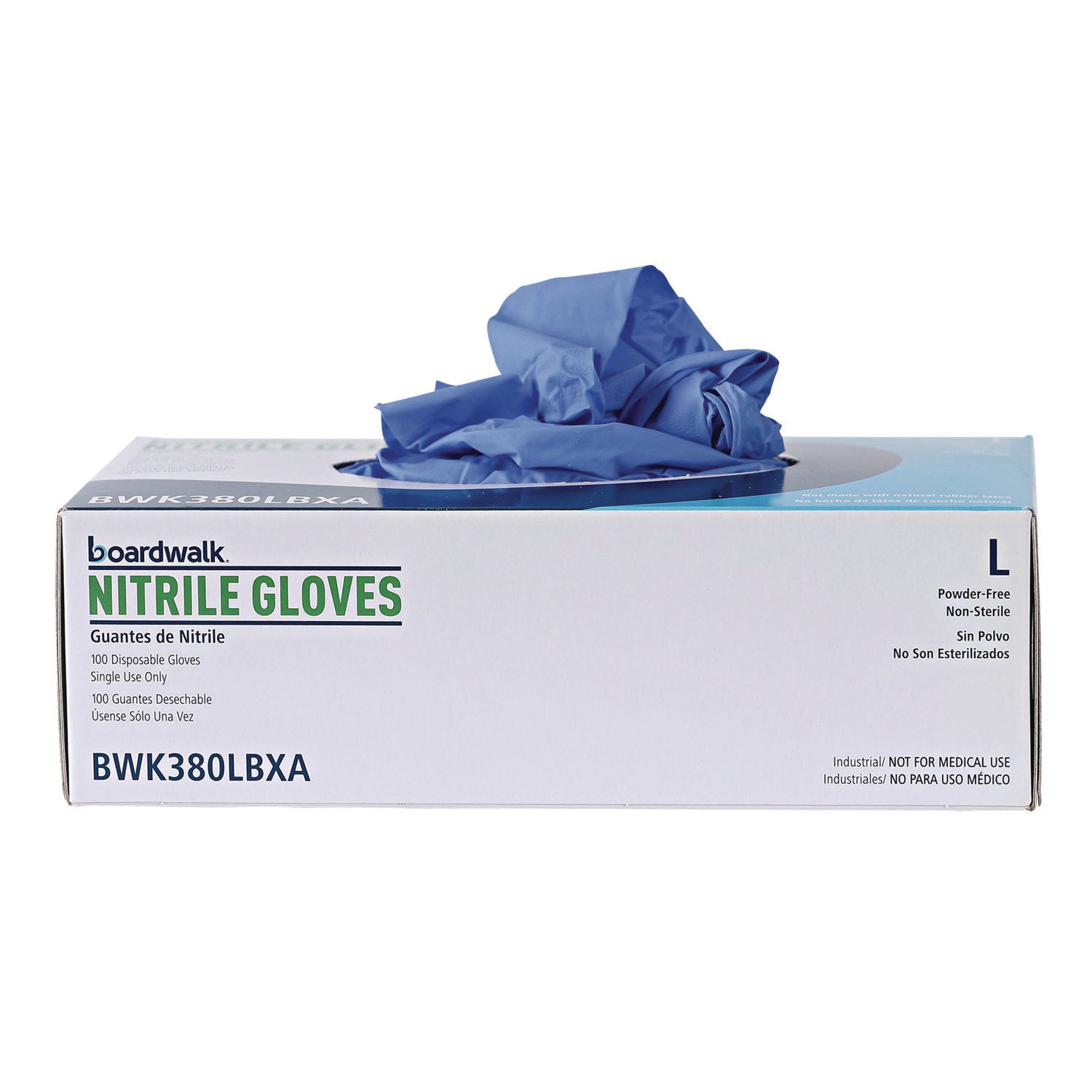 Boardwalk® Disposable General-Purpose Nitrile Gloves, Large, Blue, 4 mil, 1,000/Carton