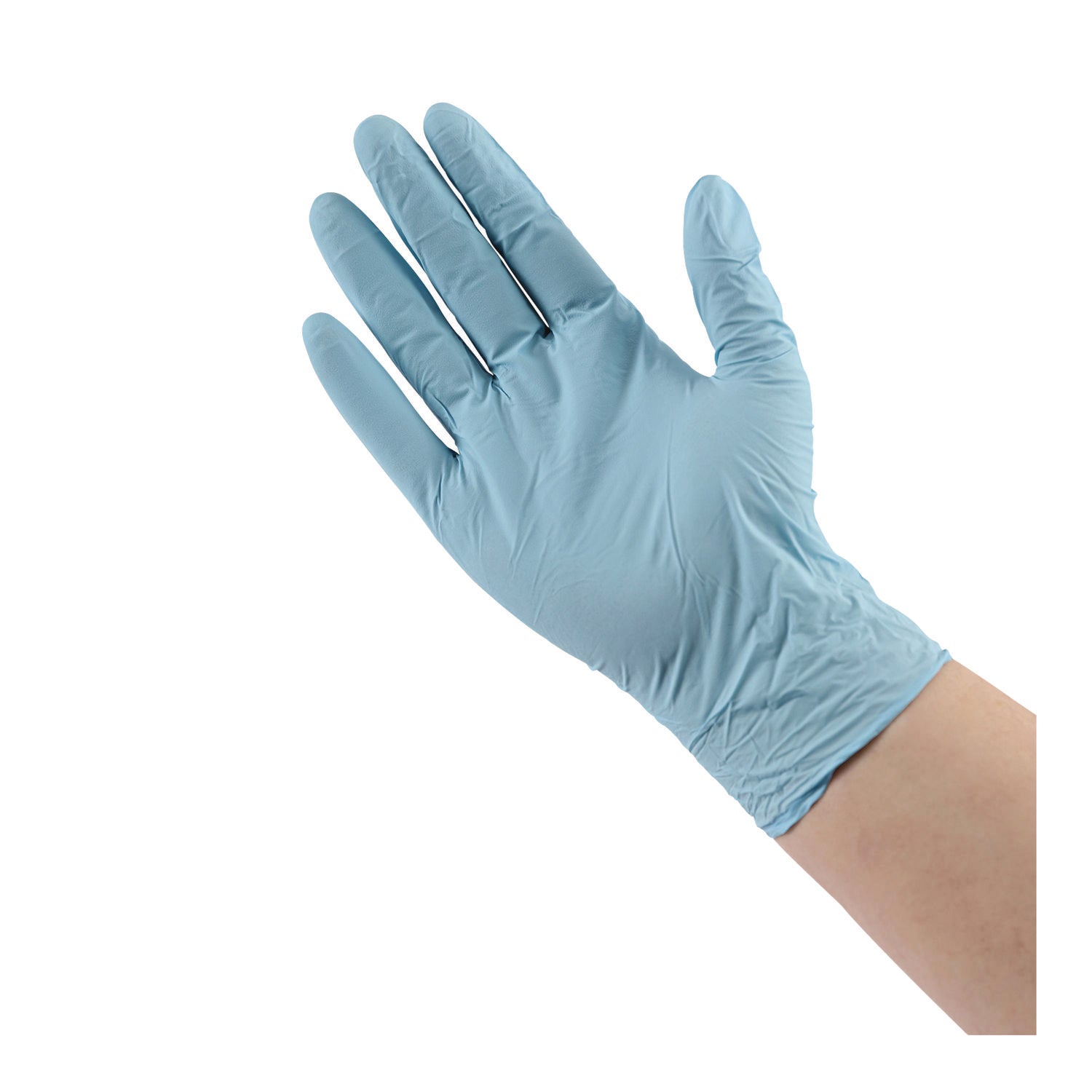 Boardwalk® Disposable Examination Nitrile Gloves, Medium, Blue, 5 mil, 100/Box