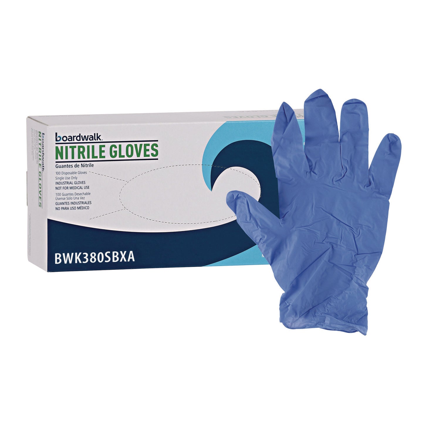 Boardwalk® Disposable General-Purpose Nitrile Gloves, Small, Blue, 4 mil, 1,000/Carton