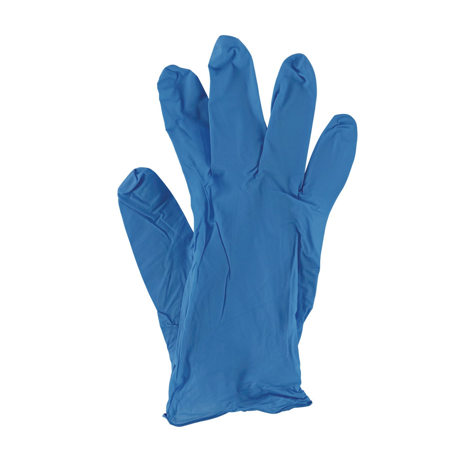 Boardwalk® Disposable Powder-Free Nitrile Gloves, Medium, Blue, 5 mil, 100/Box