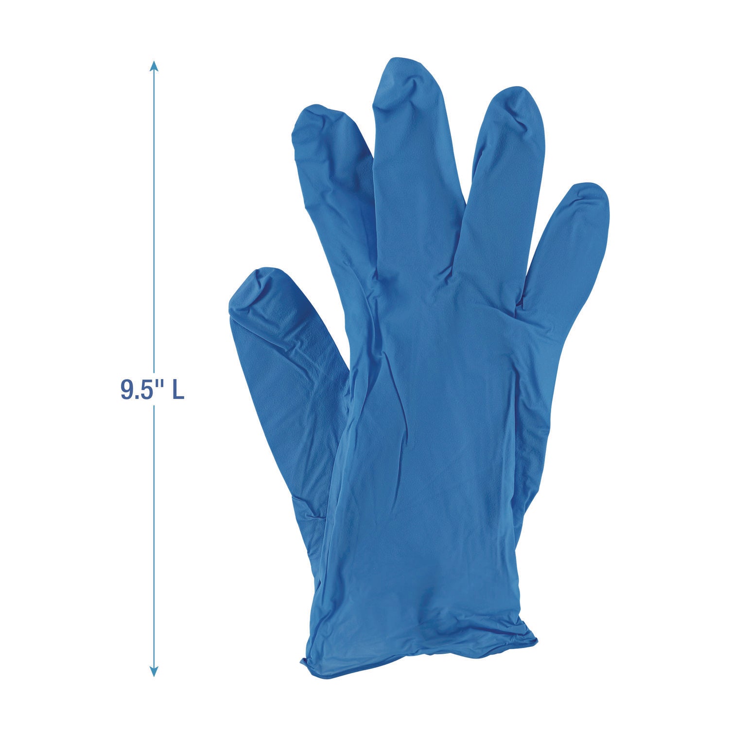 Boardwalk® Disposable Powder-Free Nitrile Gloves, Medium, Blue, 5 mil, 100/Box