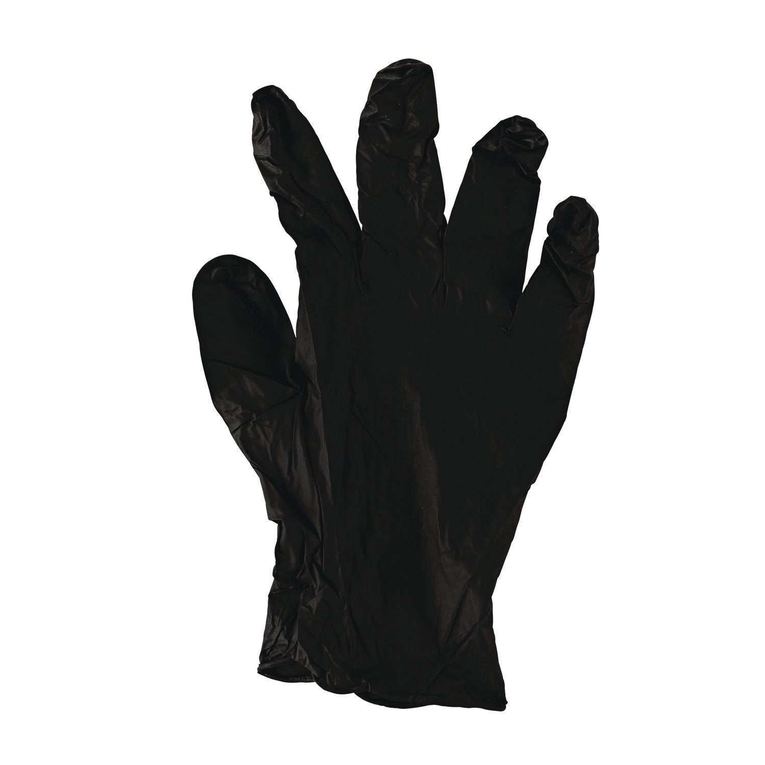 Boardwalk® Disposable General-Purpose Powder-Free Nitrile Gloves, Medium, Black, 4.4 mil, 100/Box