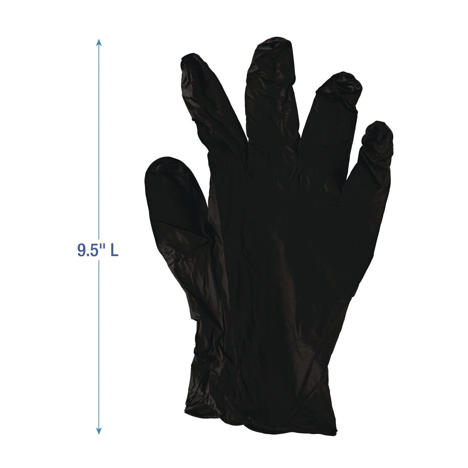 Boardwalk® Disposable General-Purpose Powder-Free Nitrile Gloves, Medium, Black, 4.4 mil, 100/Box