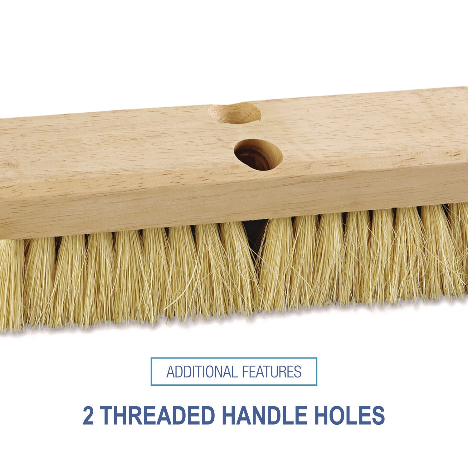 Boardwalk® Deck Brush Head, 2" White Tampico Bristles, 10" Brush