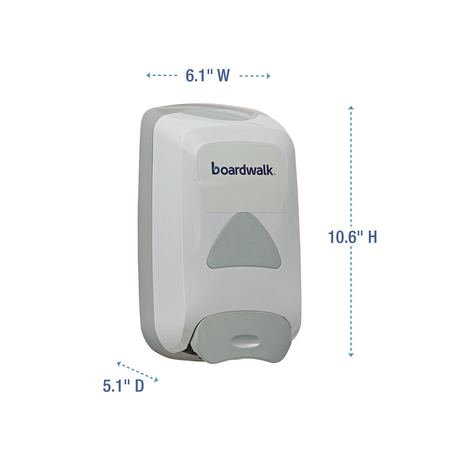 Boardwalk® Soap Dispenser, 1,250 mL, 6.1 x 10.6 x 5.1, Gray