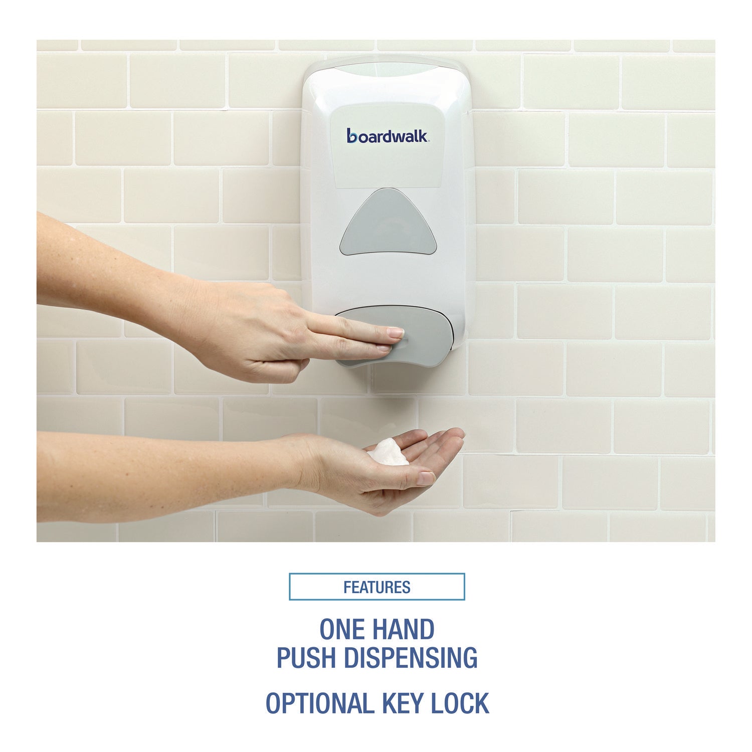 Boardwalk® Soap Dispenser, 1,250 mL, 6.1 x 10.6 x 5.1, Gray