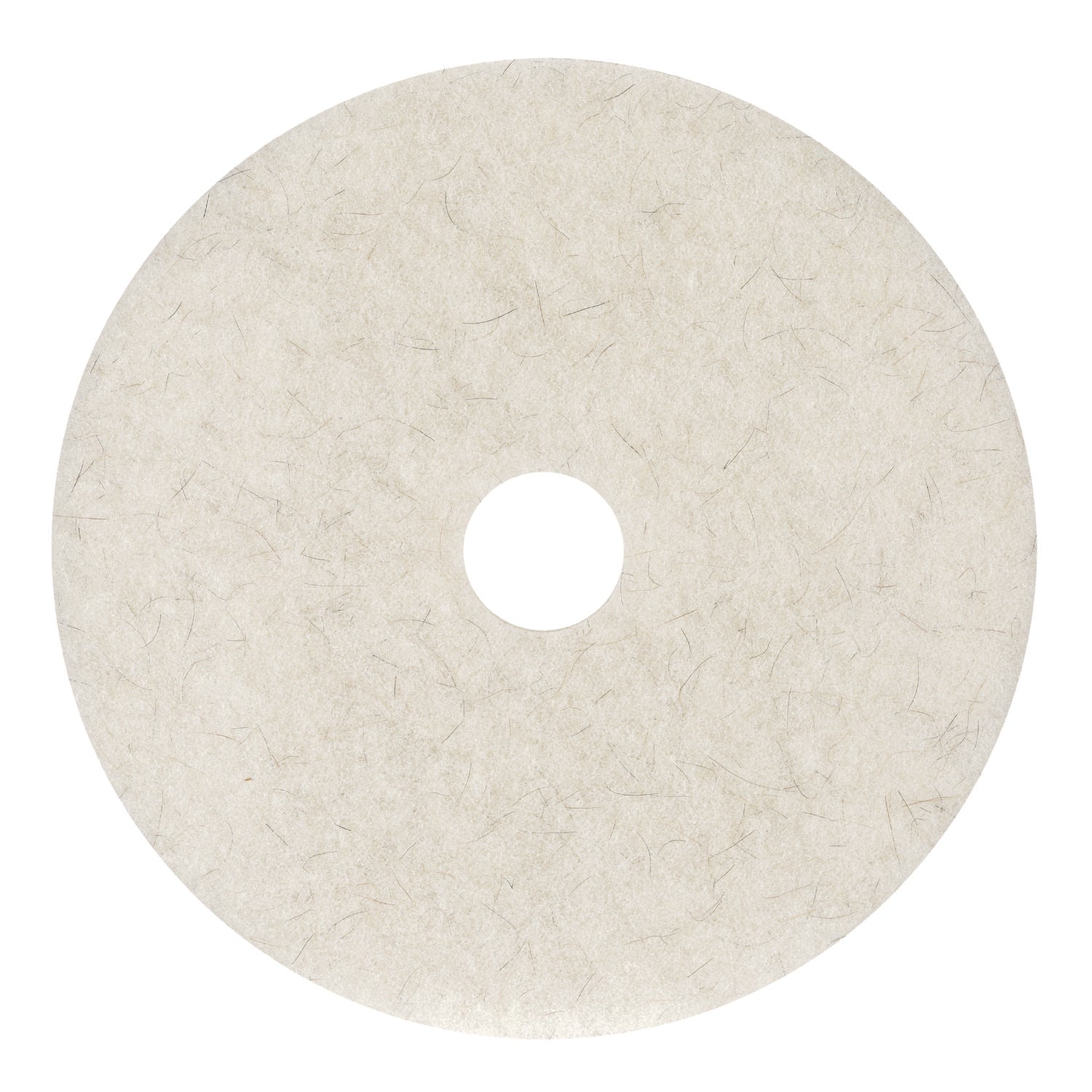 Boardwalk® Natural Burnishing Floor Pads, 17" Diameter, White, 5/Carton