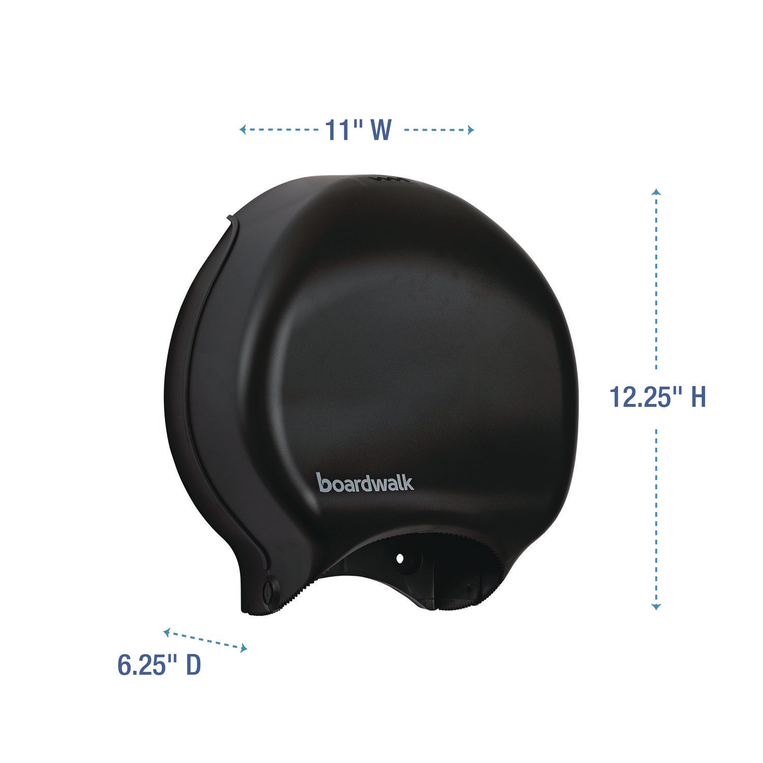 Boardwalk® Single Jumbo Toilet Tissue Dispenser, 11 x 6.25 x 12.25, Black