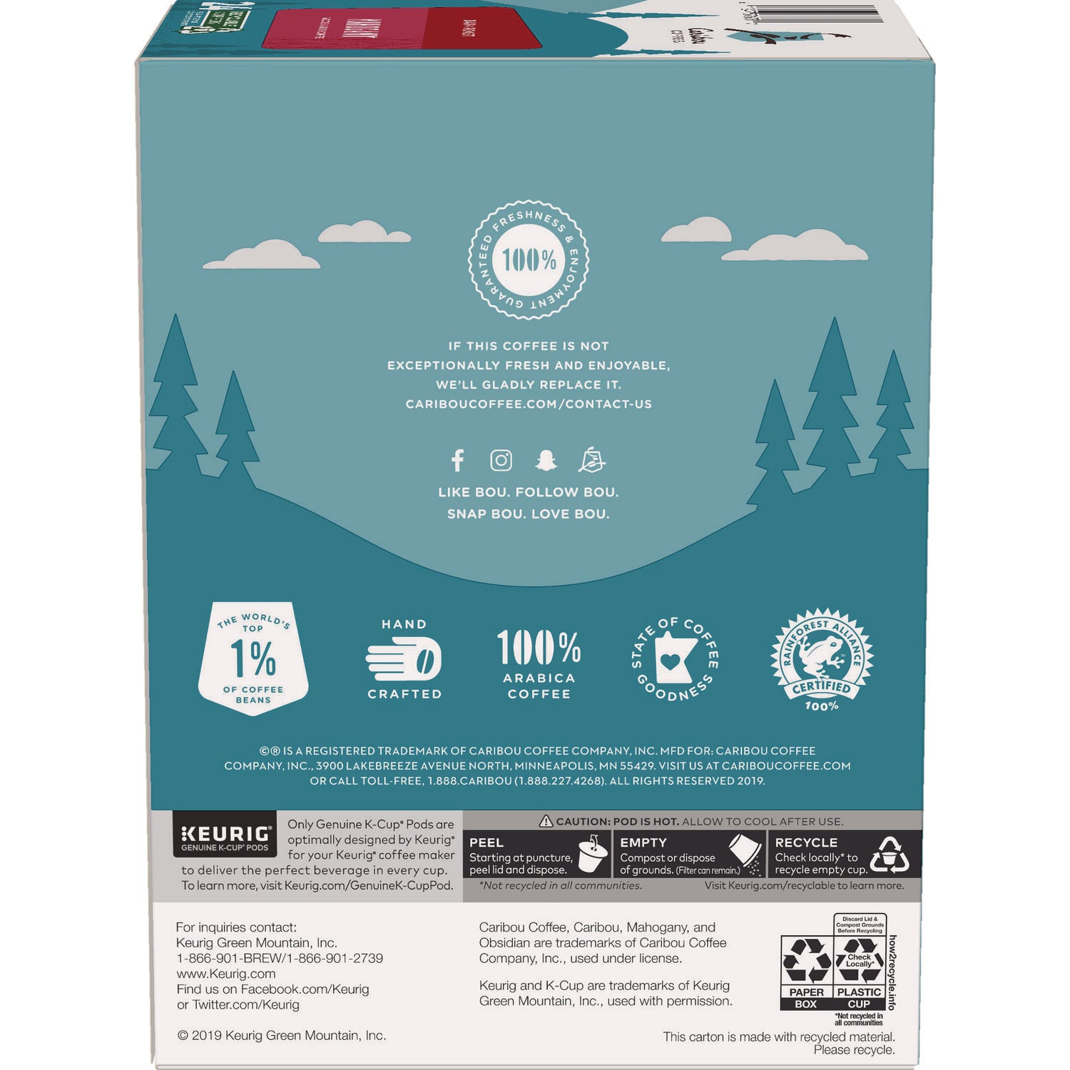 Caribou Coffee® Mahogany Coffee K-Cups, 24/ Box