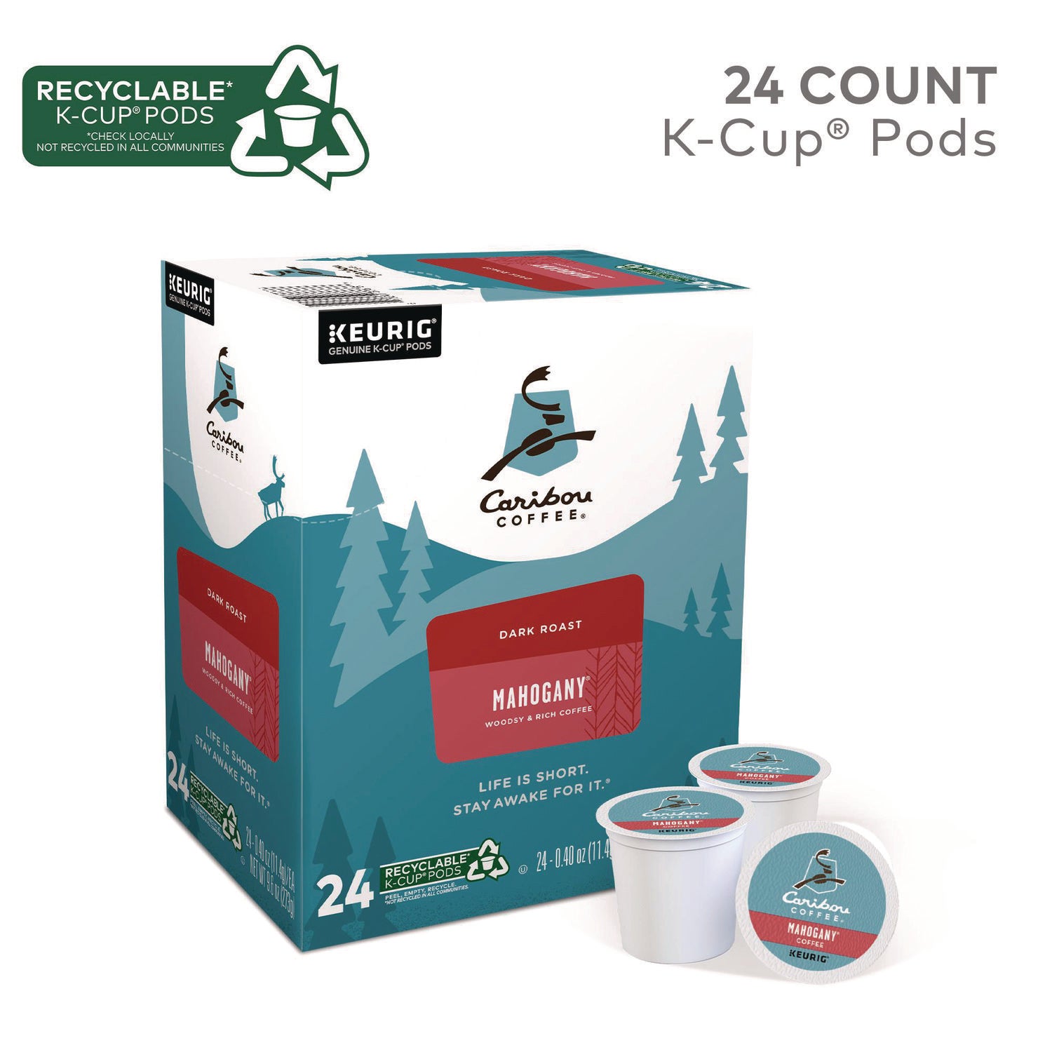 Caribou Coffee® Mahogany Coffee K-Cups, 24/ Box