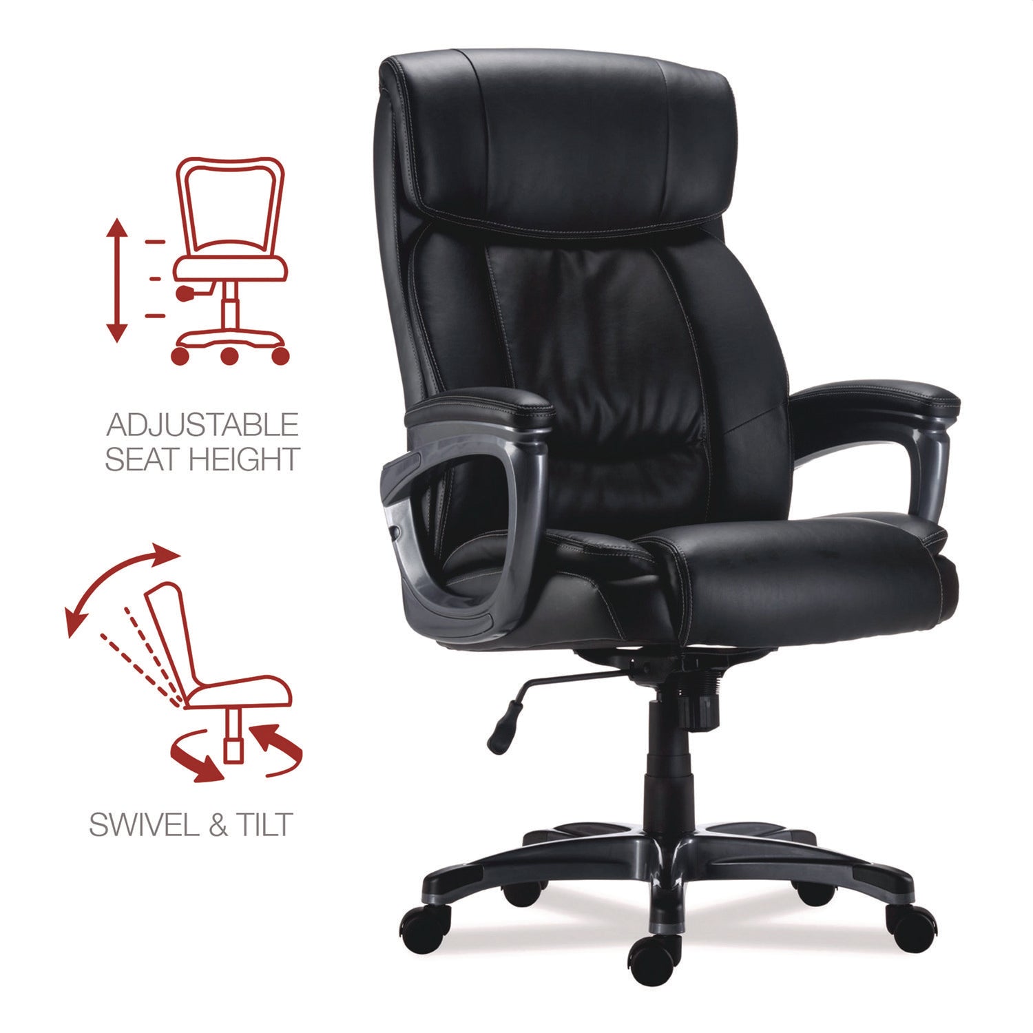 Alera® Alera Egino Big and Tall Chair, Supports Up to 400 lb, Black Seat/Back, Black Base