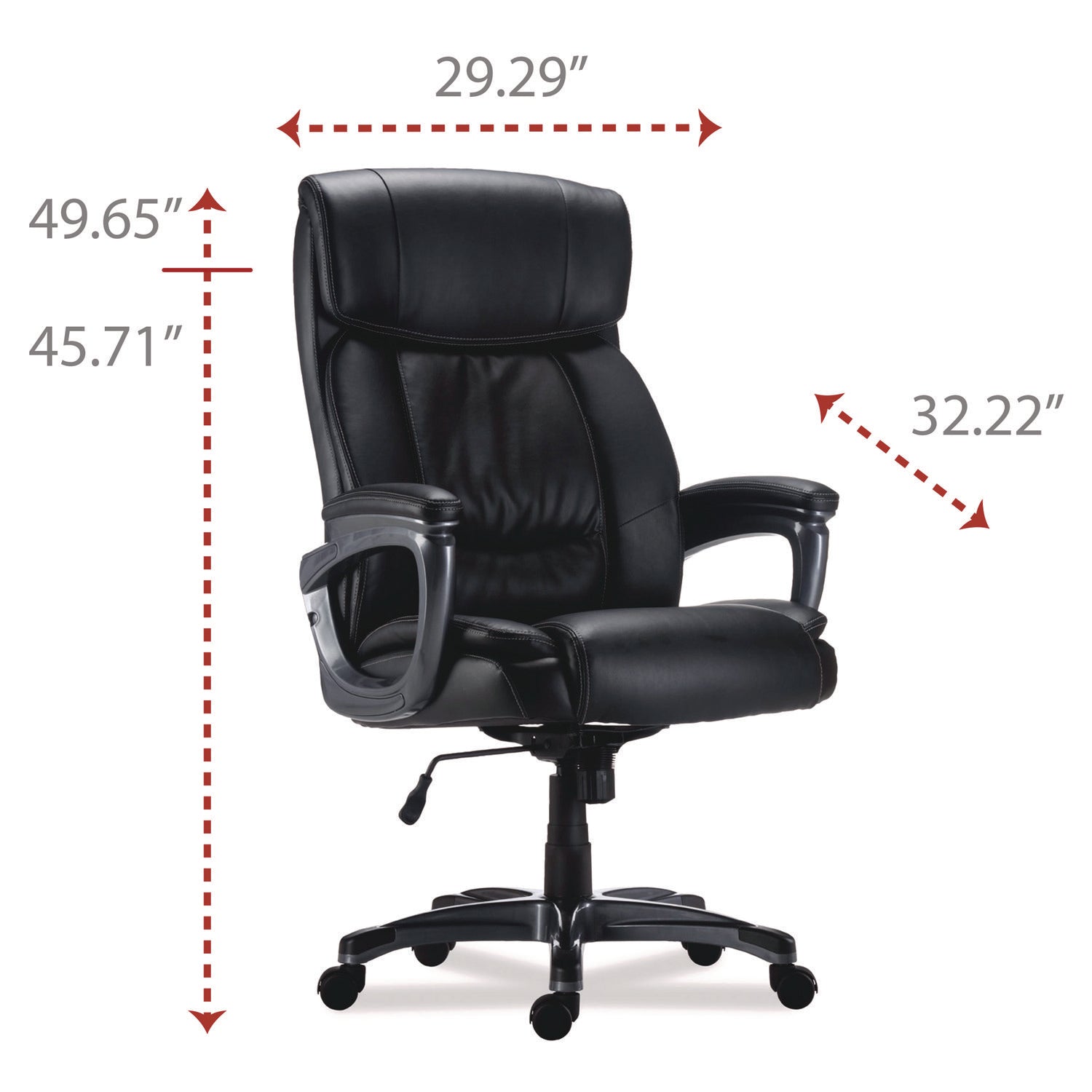 Alera® Alera Egino Big and Tall Chair, Supports Up to 400 lb, Black Seat/Back, Black Base