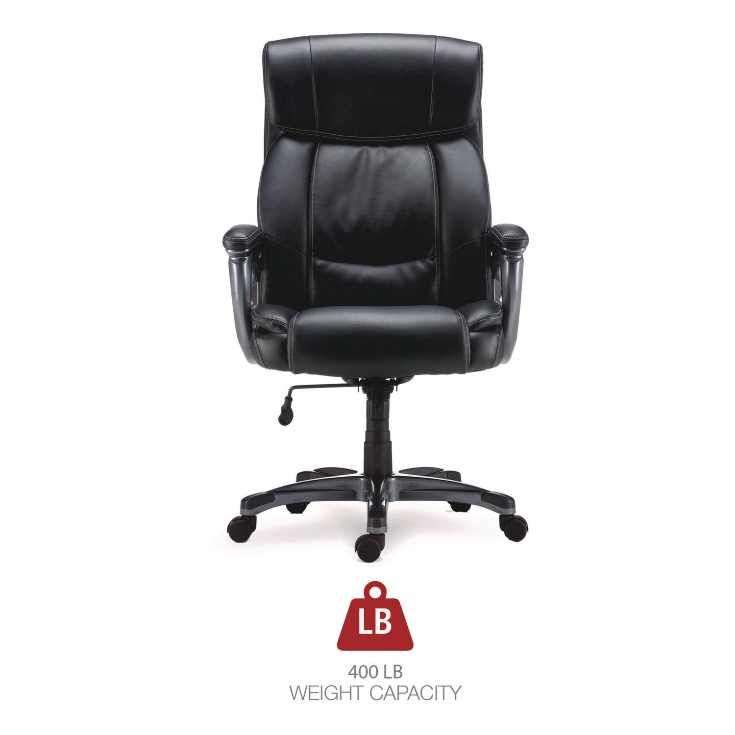 Alera® Alera Egino Big and Tall Chair, Supports Up to 400 lb, Black Seat/Back, Black Base