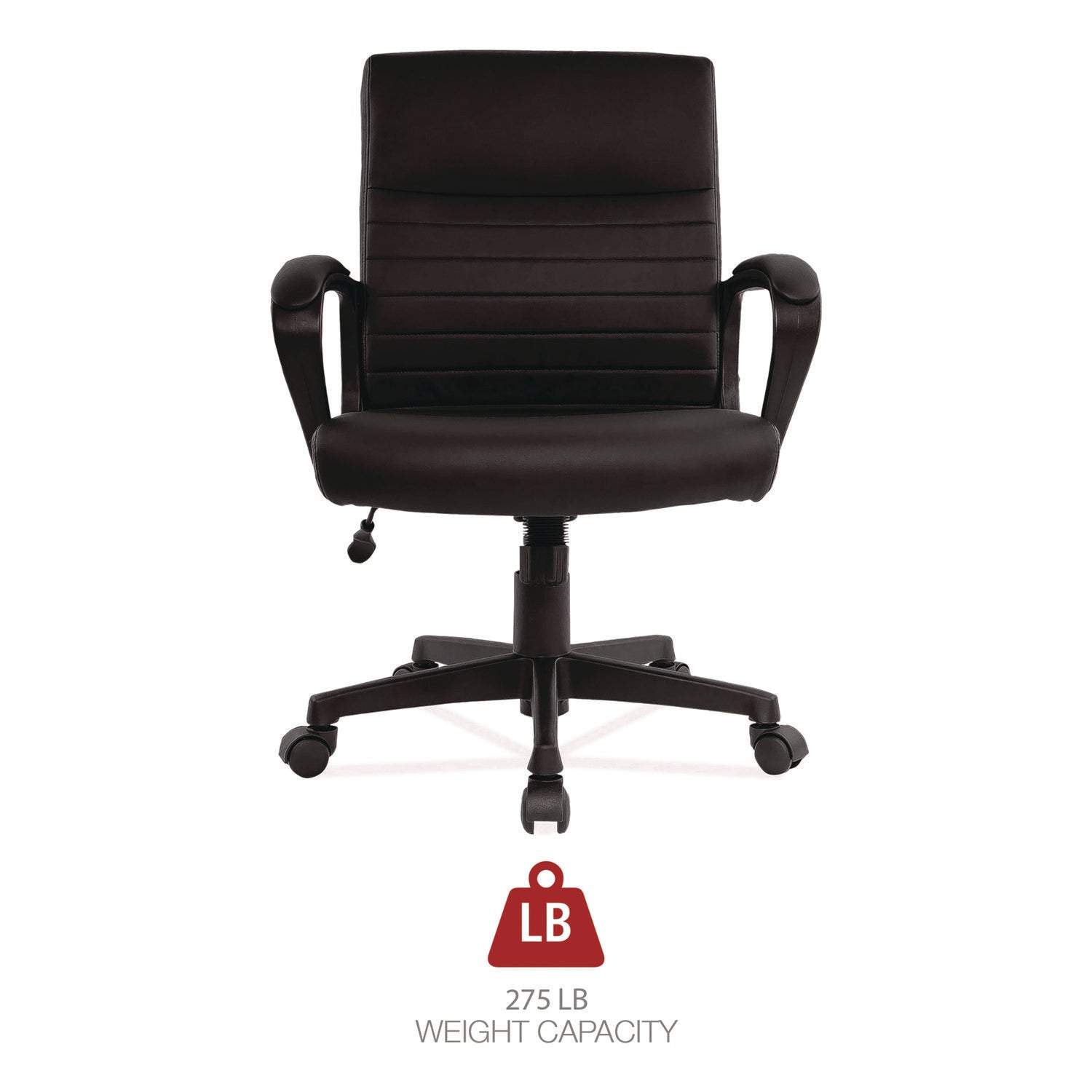 Alera® Alera Breich Series Manager Chair, Supports Up to 275 lbs, 16.73" to 20.39" Seat Height, Black Seat/Back, Black Base