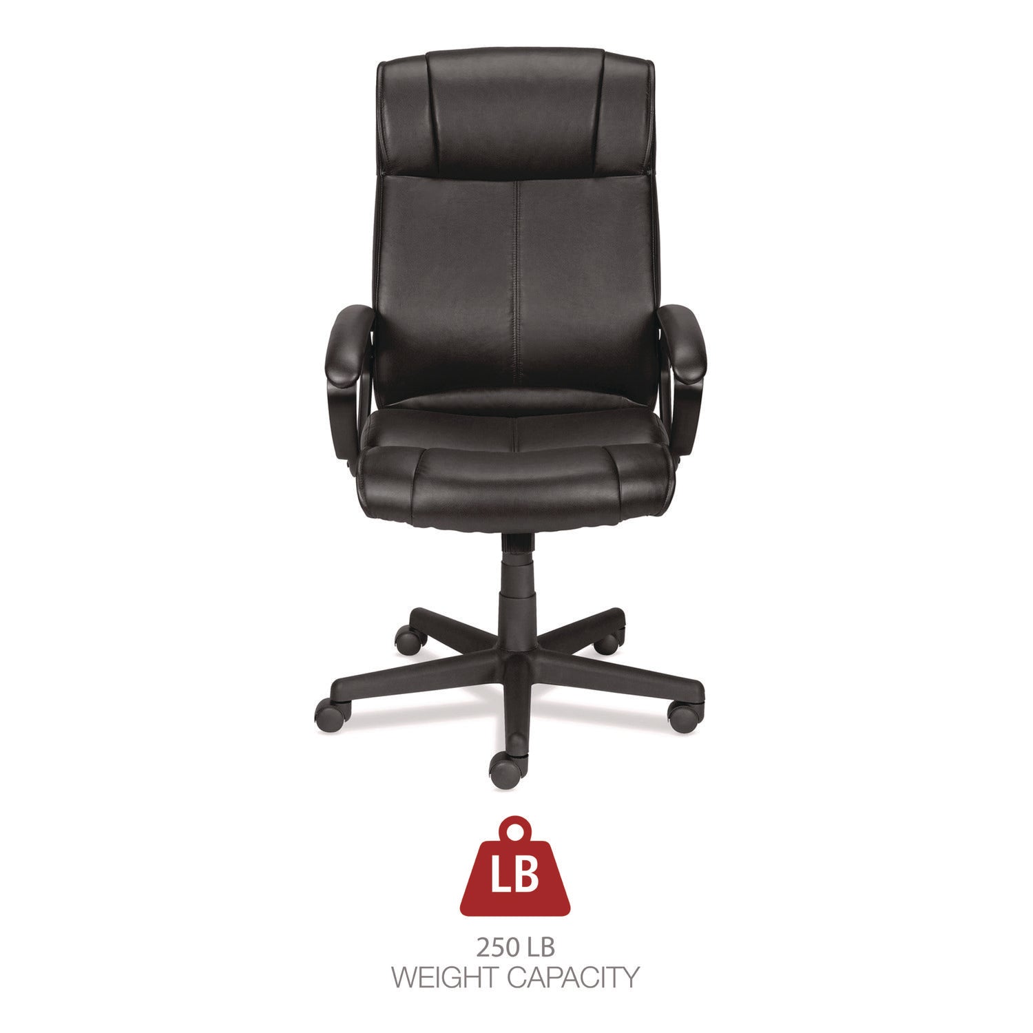 Alera® Alera Dalibor Series Manager Chair, Supports Up to 250 lb, 17.5" to 21.3" Seat  Height, Black Seat/Back, Black Base