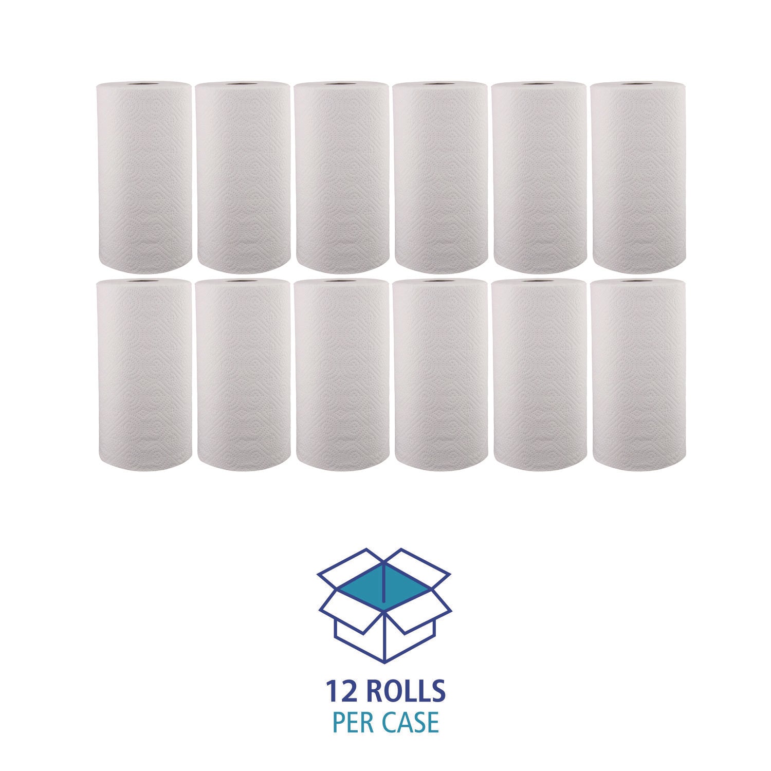 Boardwalk® Kitchen Roll Towel, 2-Ply, 11 x 8.5, White, 250/Roll, 12 Rolls/Carton