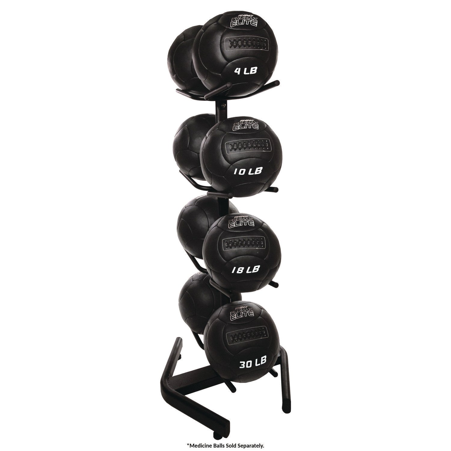 U-Ring Double Medicine Ball Tree, 28" x 28" x 60", Black Champion Sports Flipcost