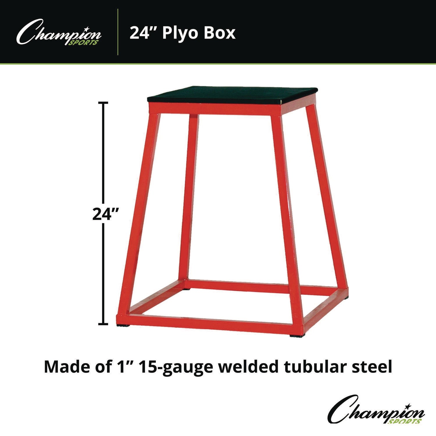 Plyo Box, 24" h, 21 x 21 Base Champion Sports Flipcost