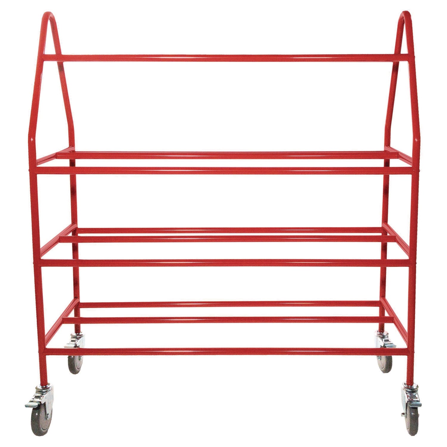 Deluxe Pro Ball Cart, Metal, 176 lb Capacity, 18.5 x 51 x 54, Red