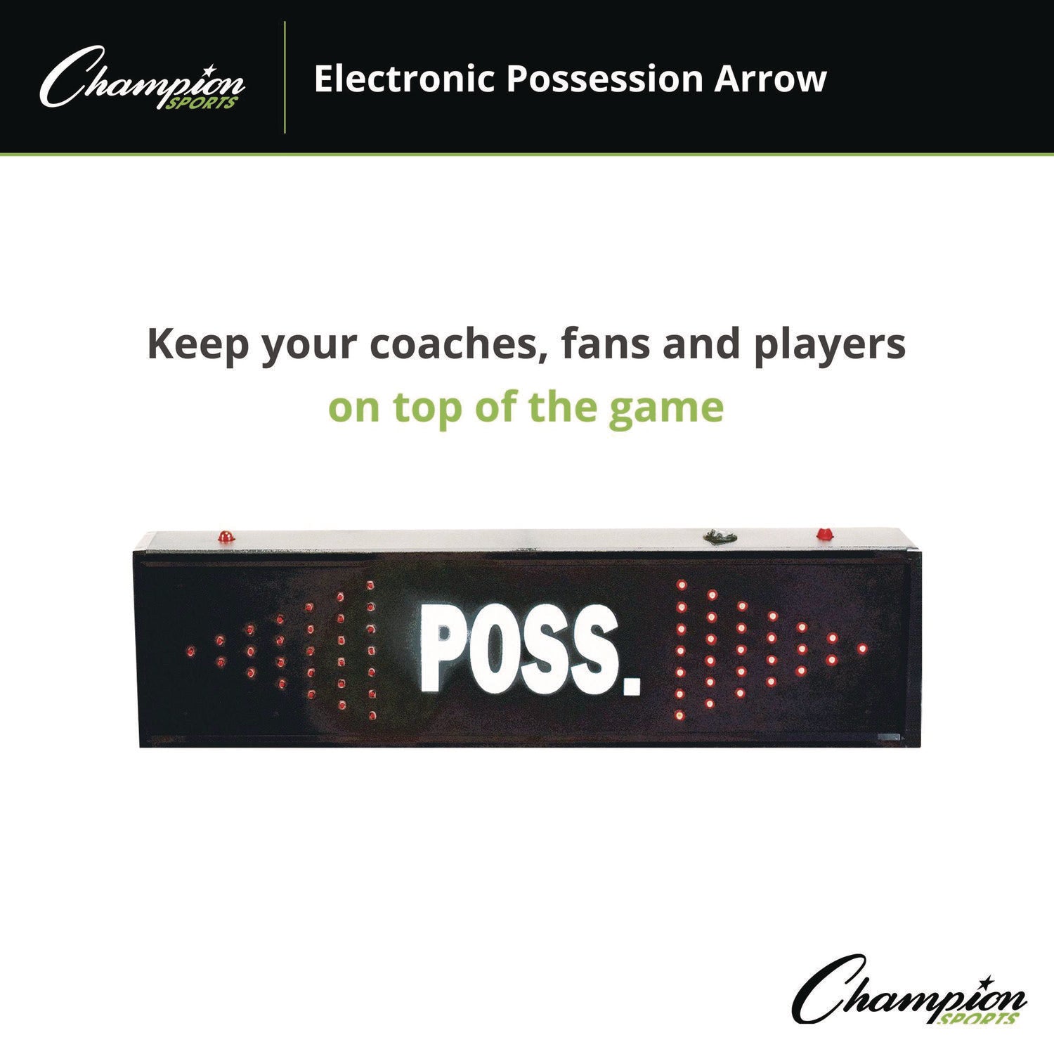 Electronic Possession Arrow, 21" x 3" x 6", Black Face, Red Graphics Champion Sports Flipcost