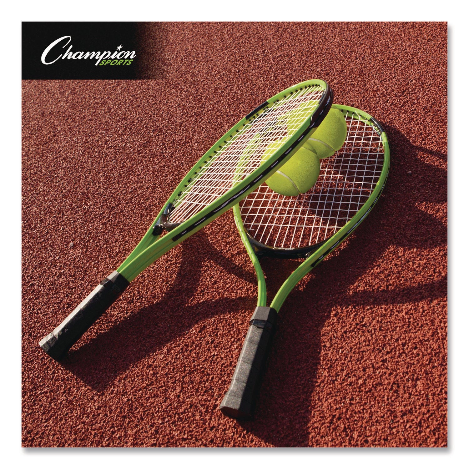 Champion Sports Tennis Net Set with 2 Rackets and 2 Tennis Balls