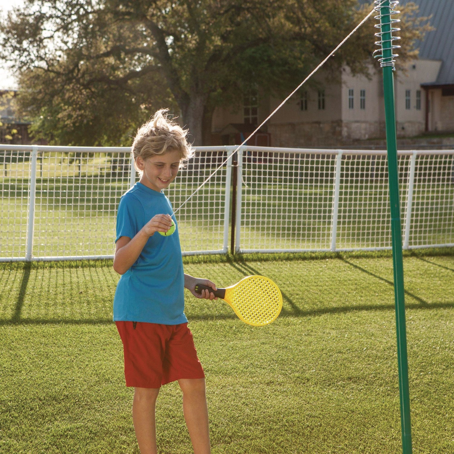 Tether Tennis Game Set, Two Paddles, Two Tennis Balls Champion Sports Flipcost