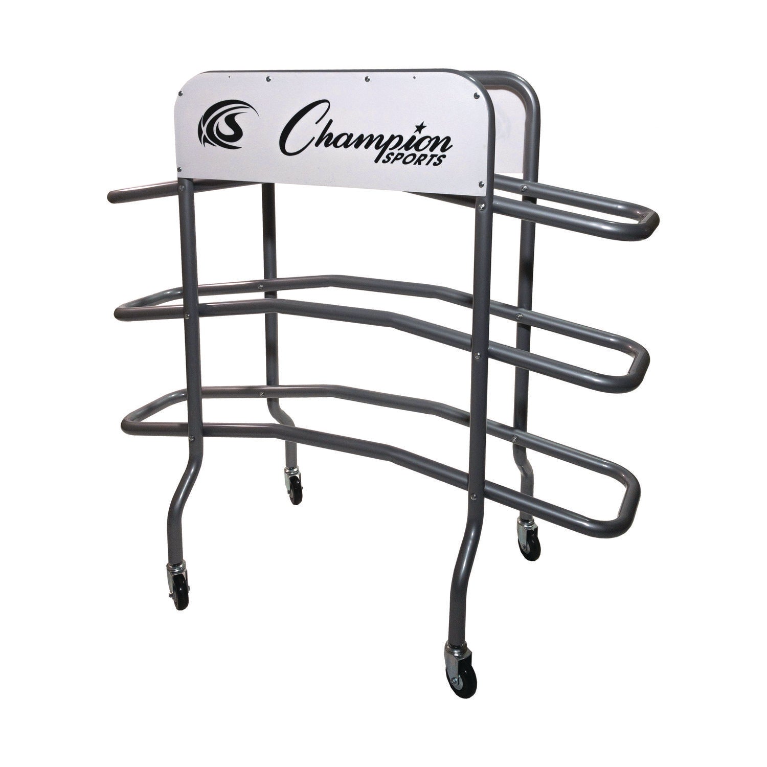 3-Tier Pro Basketball Rack, Metal, 220 lb Capacity, 8 x 60 x 48, Silver Champion Sports Flipcost