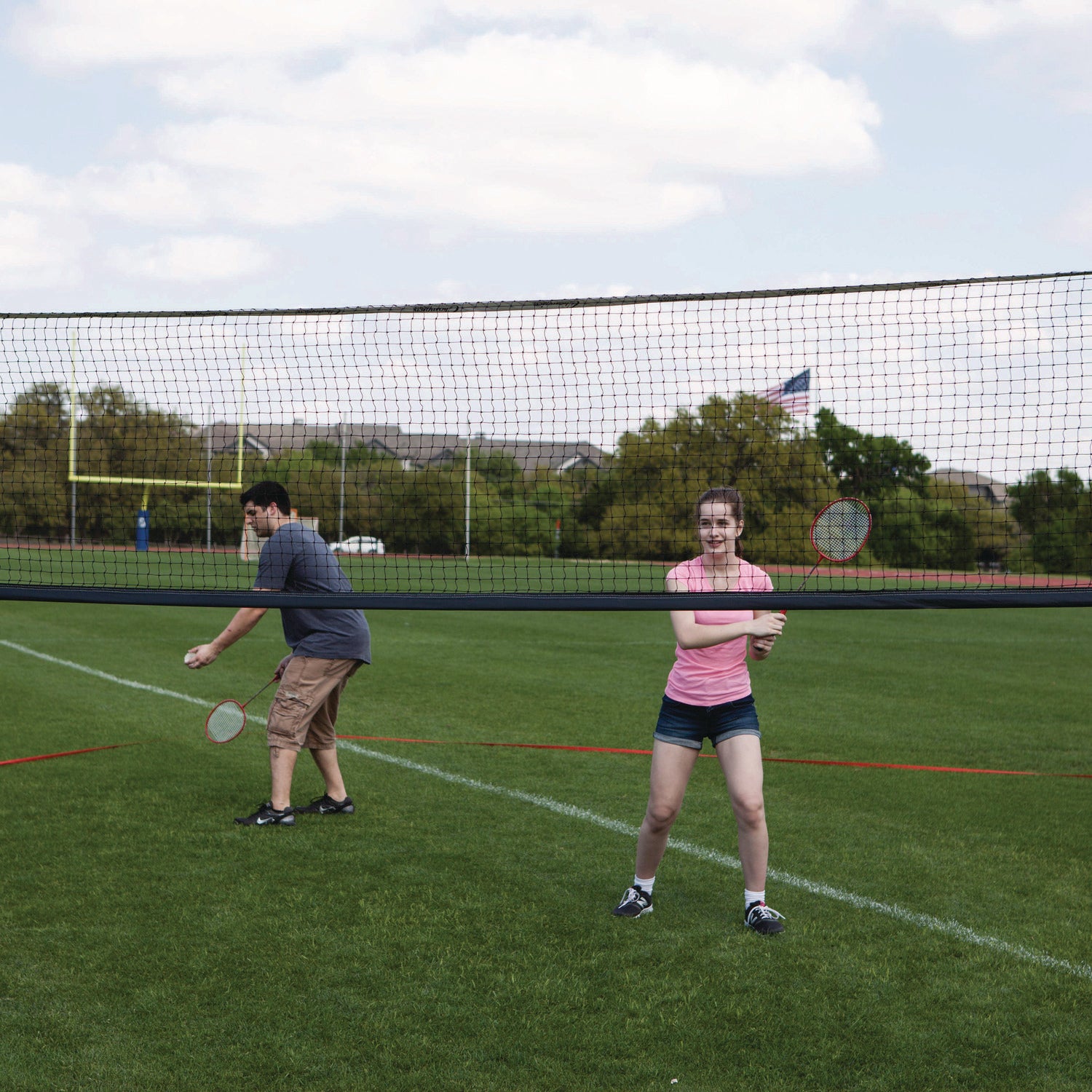 Deluxe Volleyball/Badminton Tournament Set, (4) Rackets/(2) Shuttlecocks/(2) Birdies/Net/Pump/Volleyball Champion Sports Flipcost