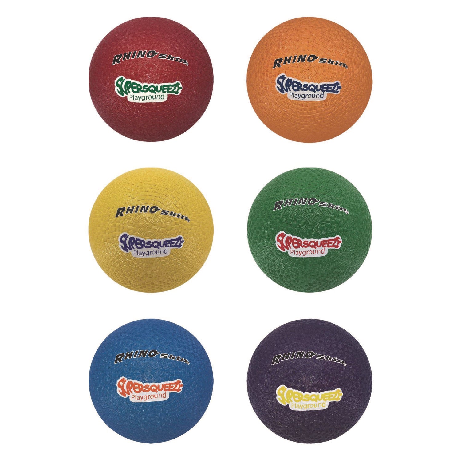 Rhino Skin Super Squeeze Playground Ball Set, 7.5" Diameter, Assorted Colors, 6/Set Champion Sports Flipcost