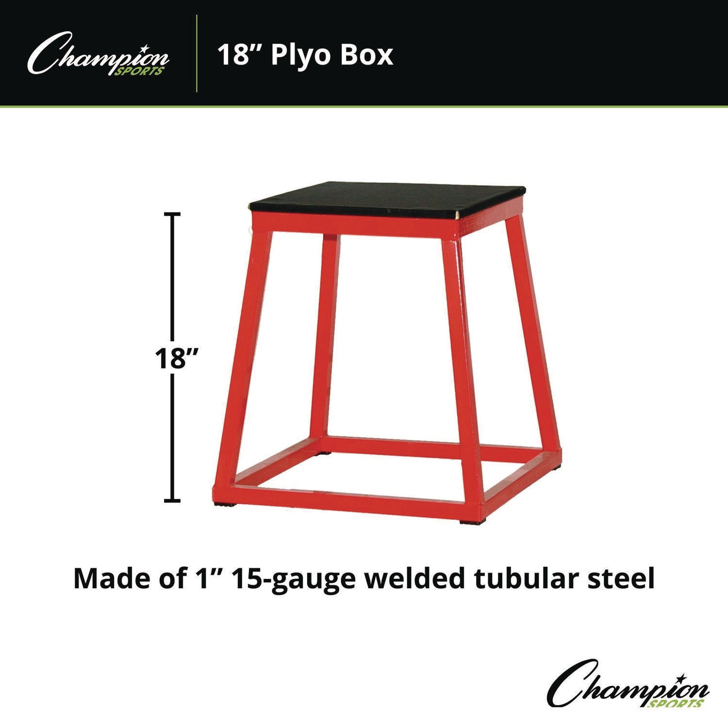 Plyo Box, 18" h, 18 x 18 Base Champion Sports Flipcost