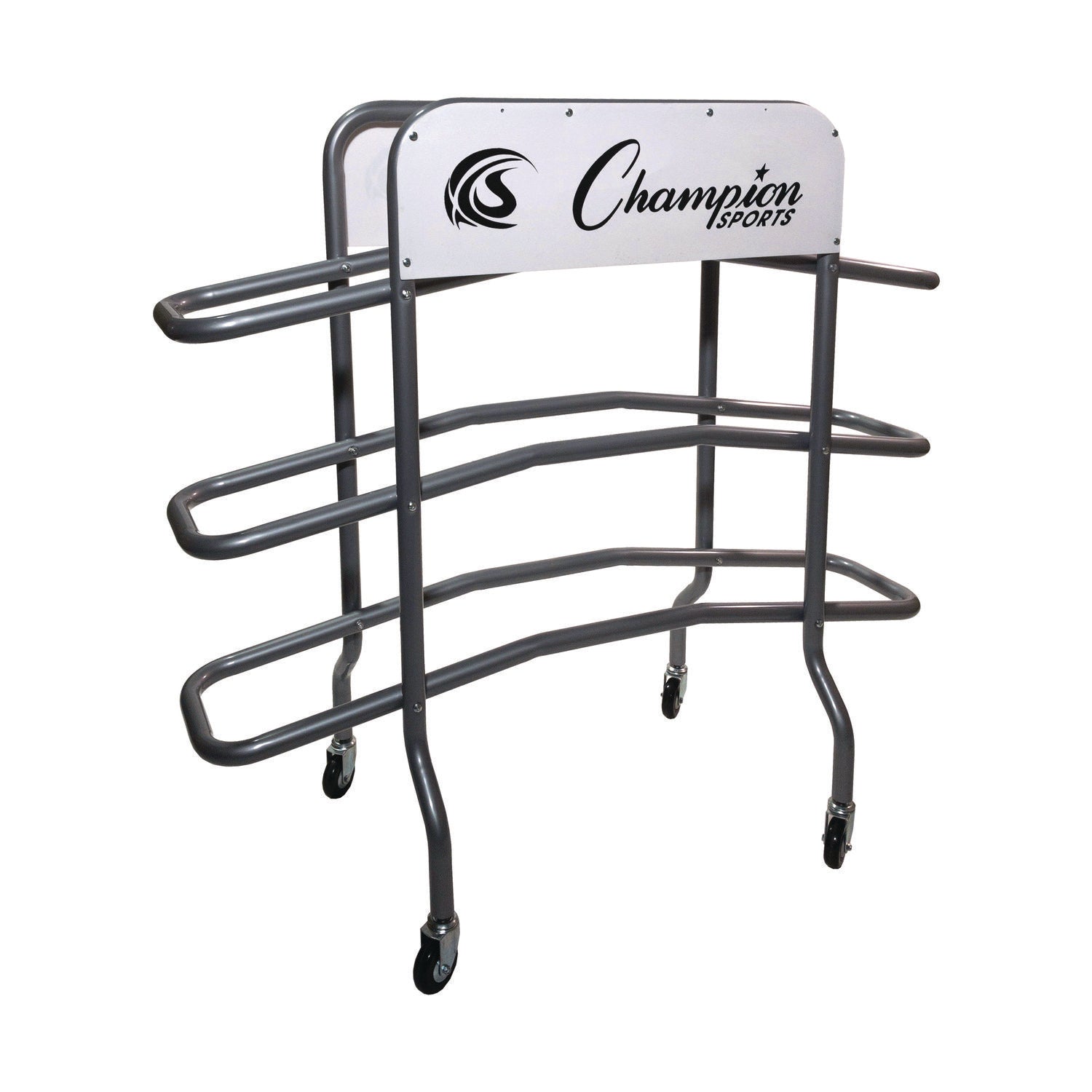 3-Tier Pro Basketball Rack, Metal, 220 lb Capacity, 8 x 60 x 48, Silver