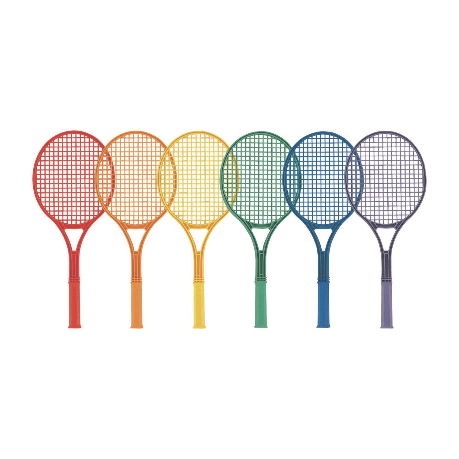 Plastic Tennis Racket Set, Six 21" Rackets, Assorted Colors Champion Sports Flipcost