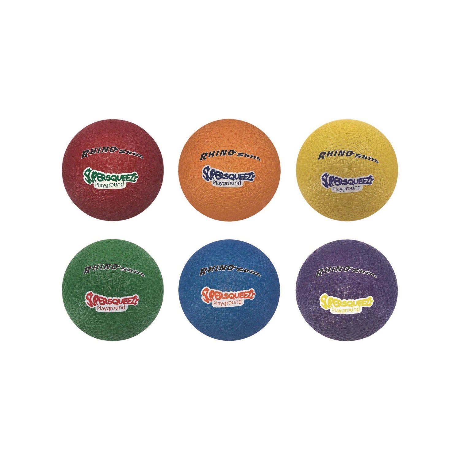 Rhino Skin Super Squeeze Playground Ball Set, 7.5" Diameter, Assorted Colors, 6/Set Champion Sports Flipcost