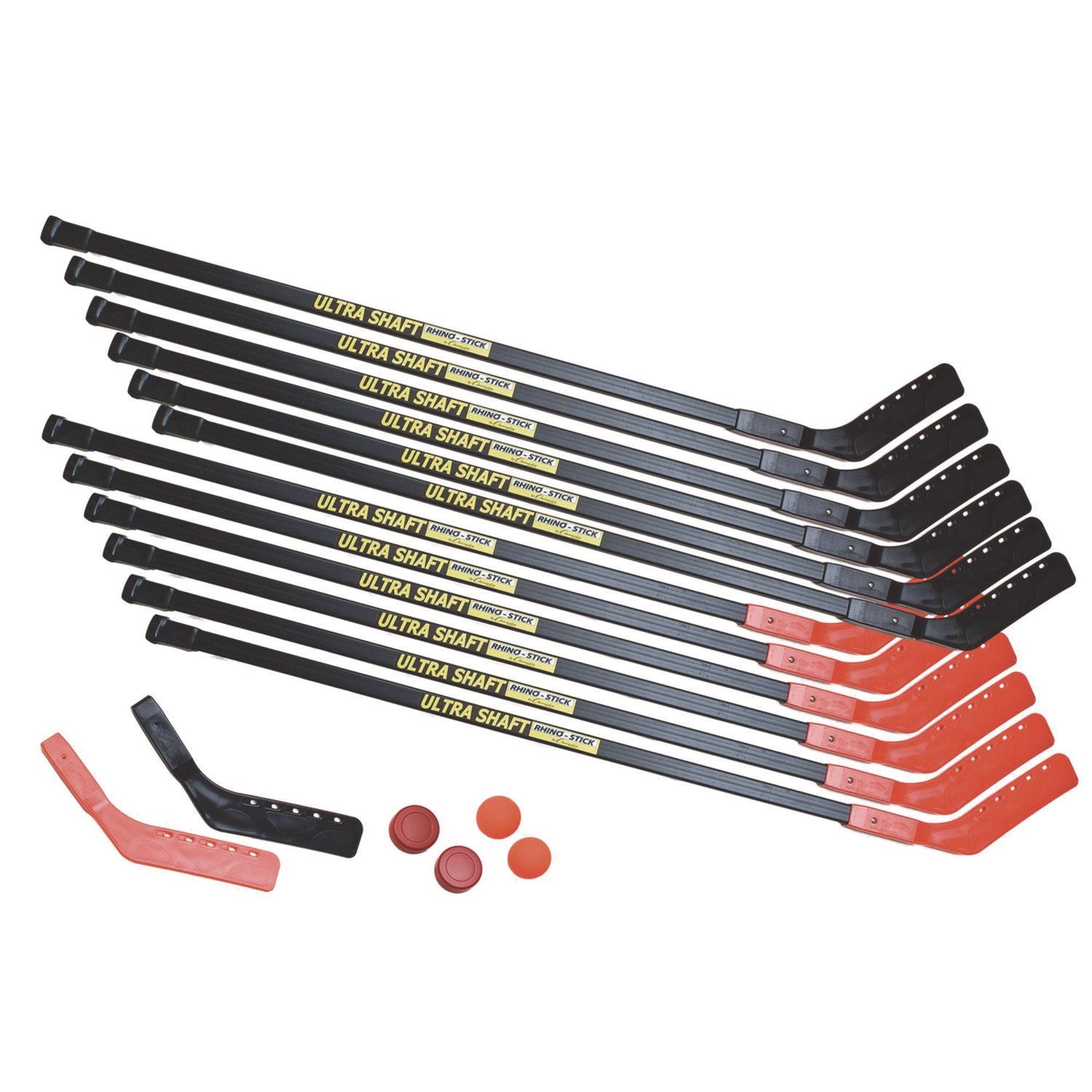 Ultra Shaft Hockey Set, Twelve 52" Hocket Sticks/Two Balls/Two Pucks/Two Extra Blades