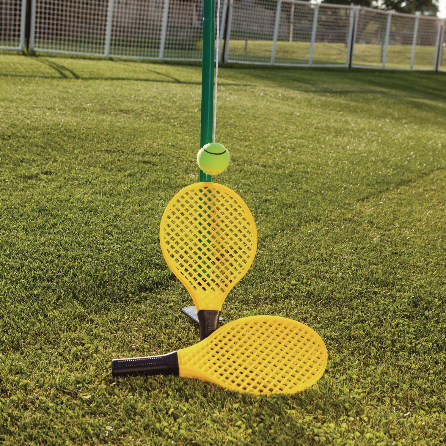 Tether Tennis Game Set, Two Paddles, Two Tennis Balls Champion Sports Flipcost